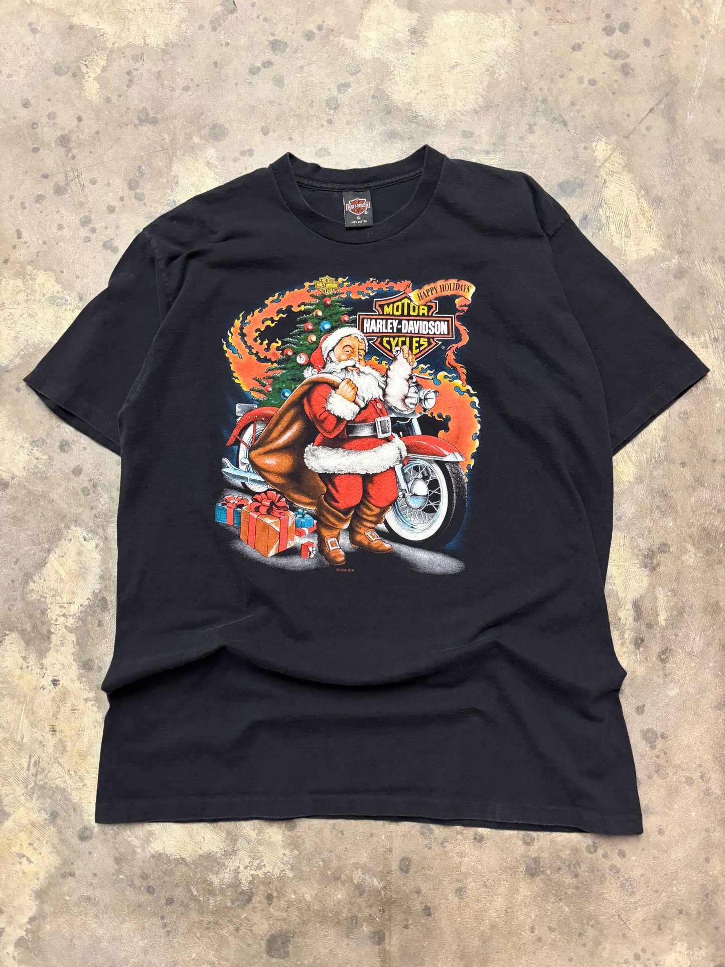 Vintage Harley Davidson Christmas Santa shirt size XL