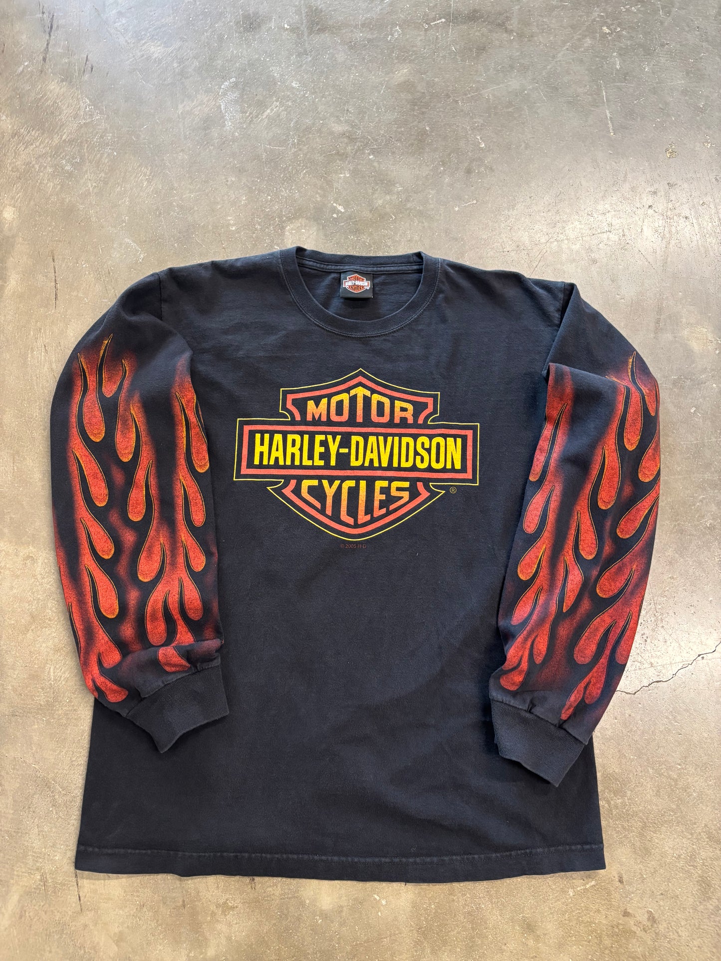 Steal of the Drop! vintage Harley Davidson inferno long sleeve size large