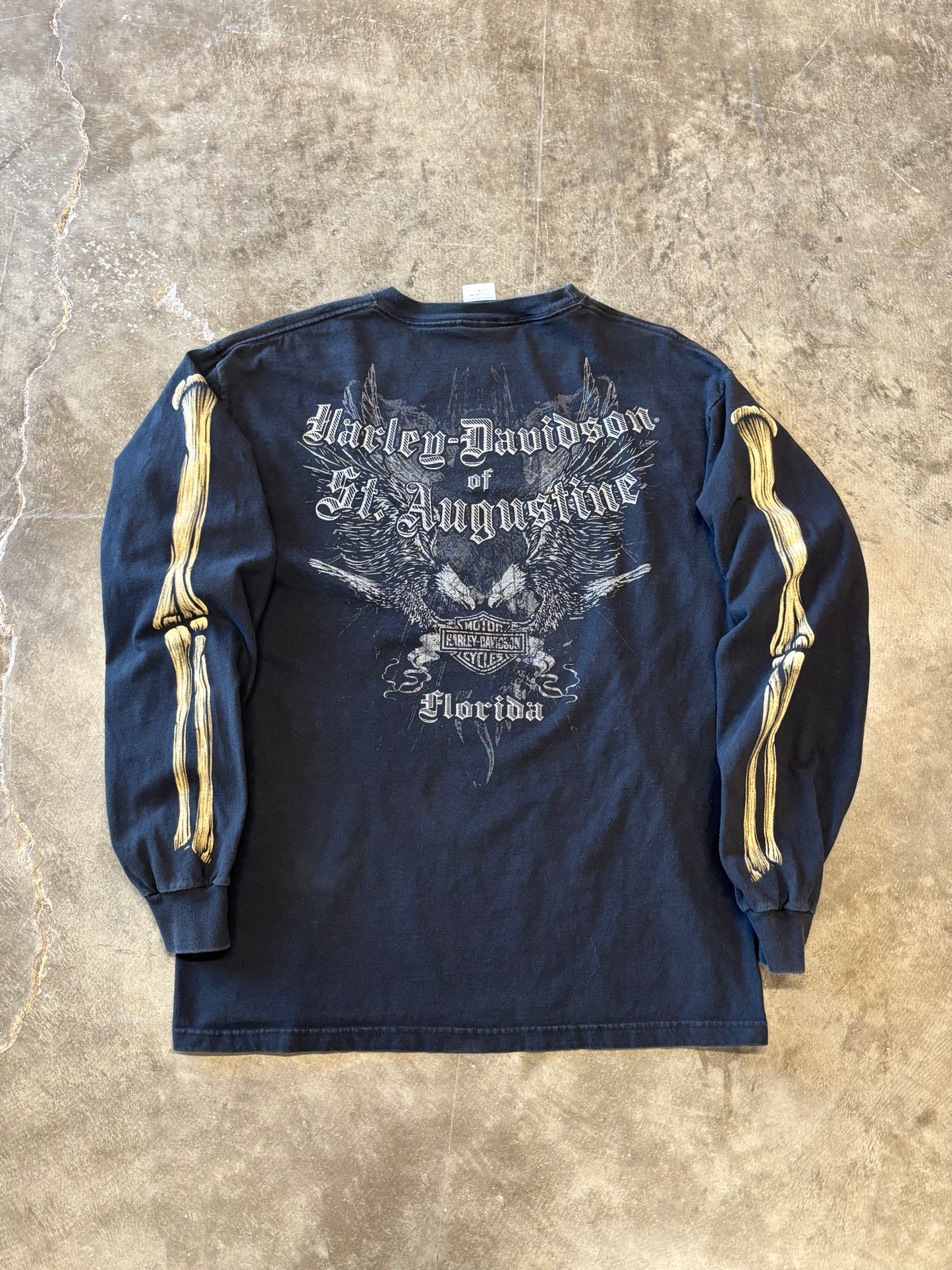 Harley Davidson Skeleton long sleeve size large
