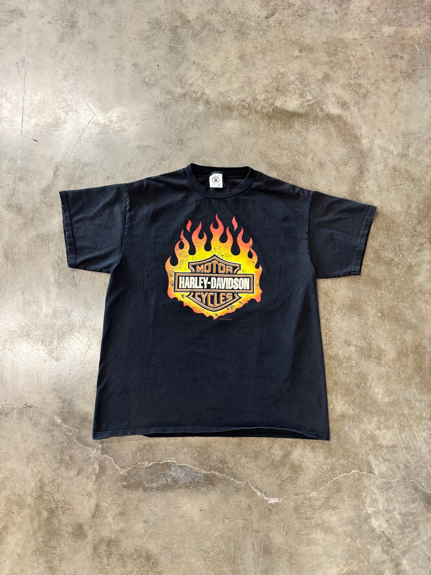 Vintage Harley Davidson Flame Ball shirt size large