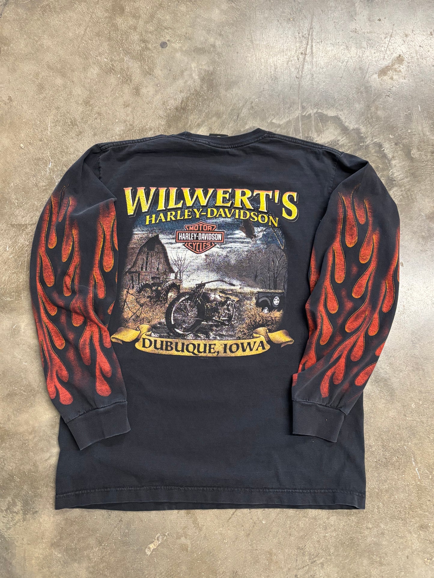 Vintage Harley Davidson inferno long sleeve size large