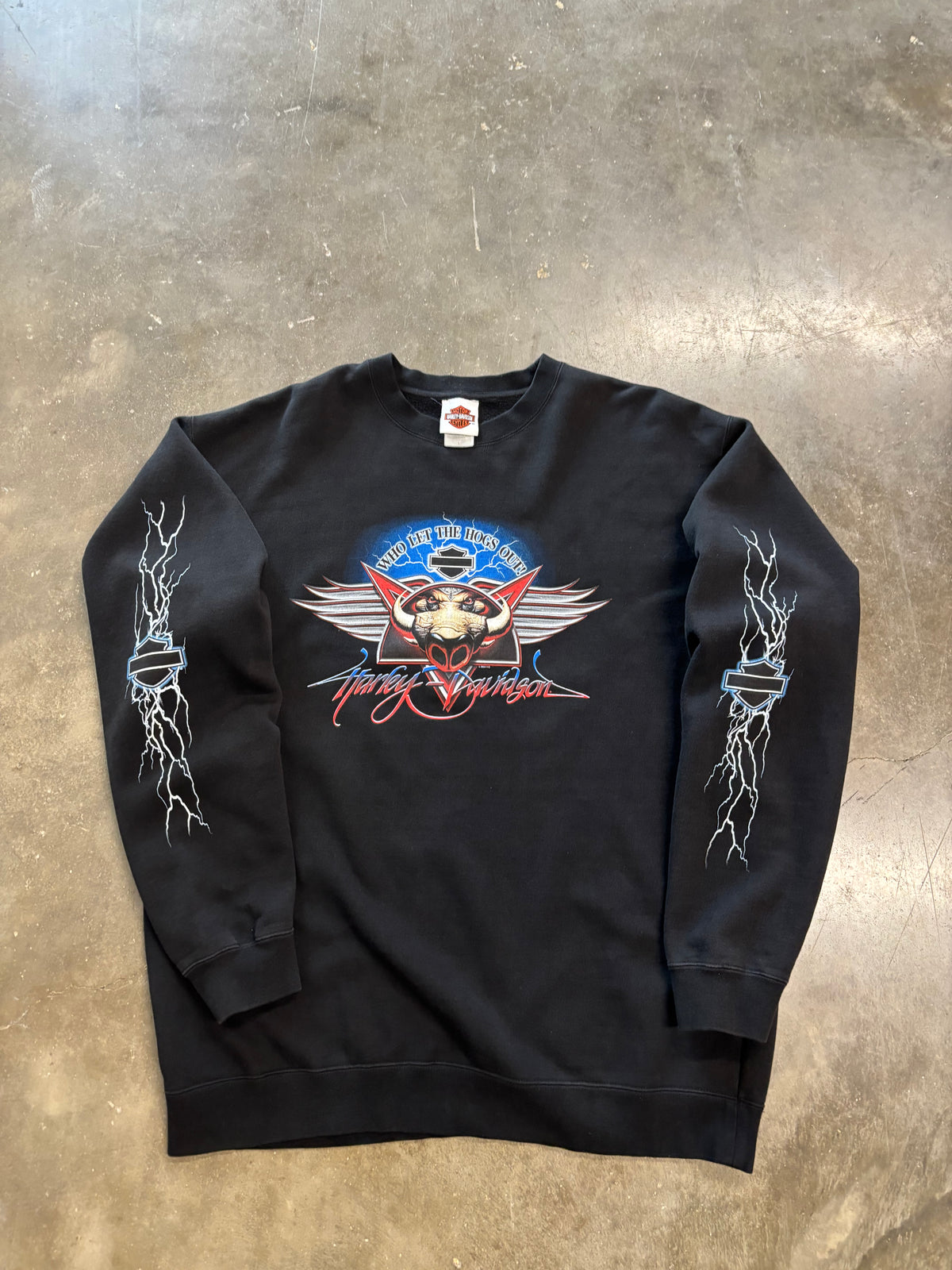 Vintage Harley Davidson lighting sweatshirt size large