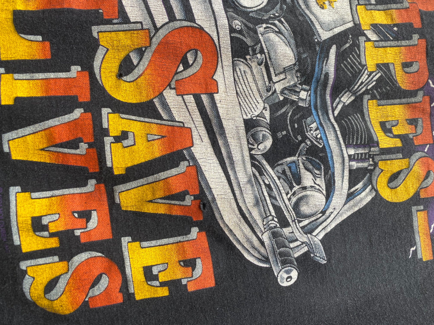 Vintage Harley Davidson Loud Pipes Save lives shirt size large