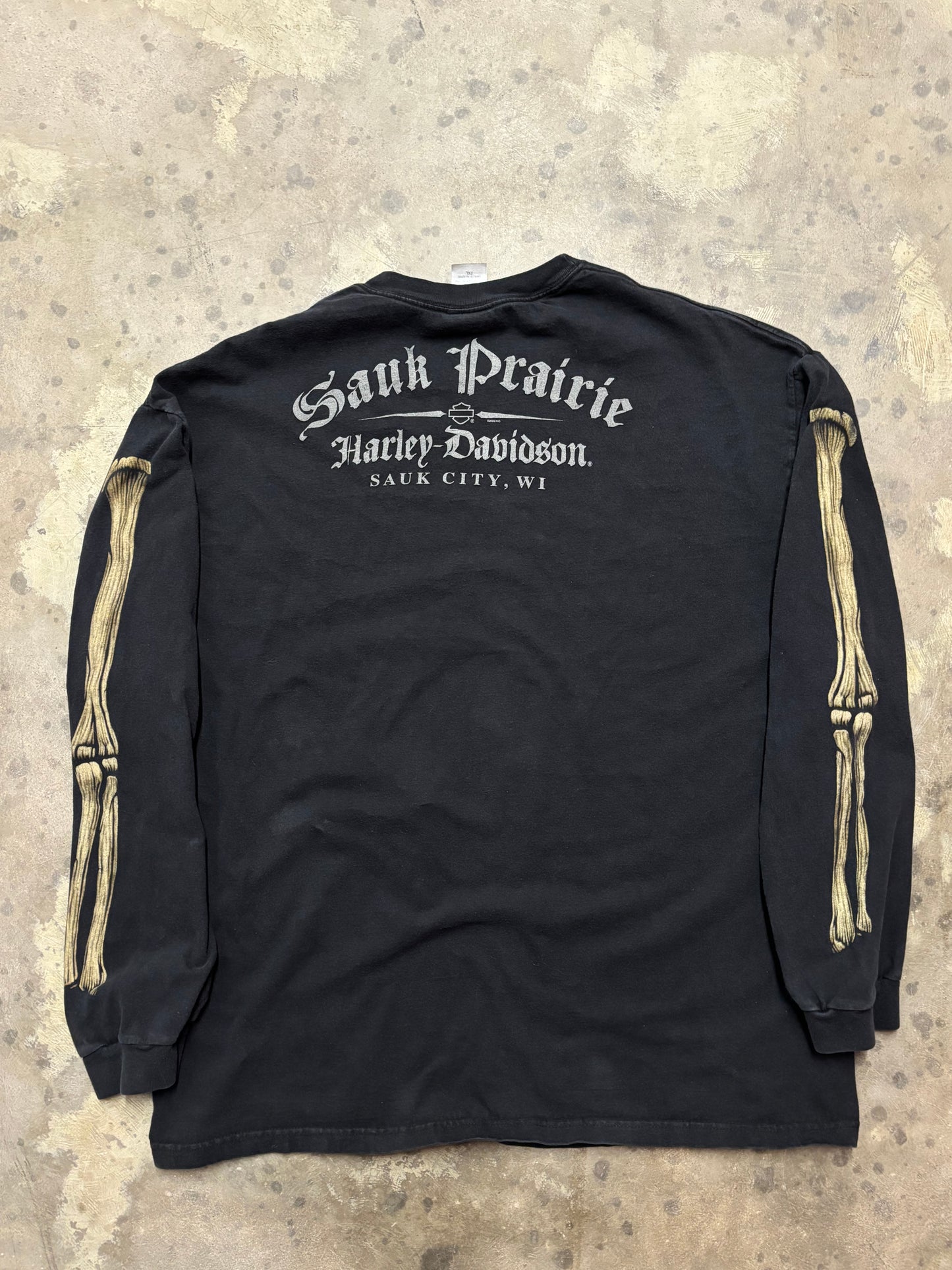 Vintage Harley Davidson long sleeve bones shirt size XXL