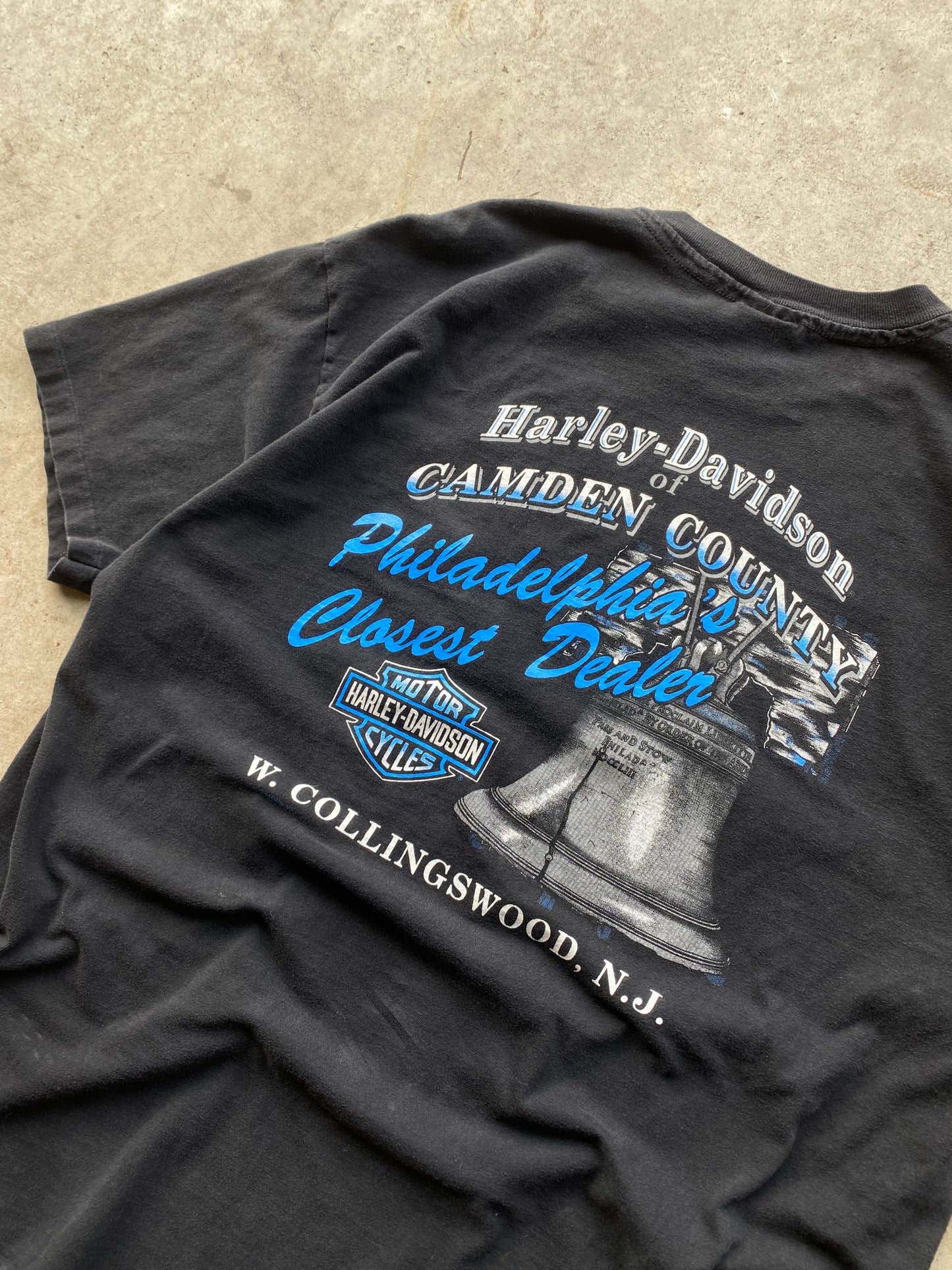 Vintage Harley Davidson Rising blue flame shirt size XXL