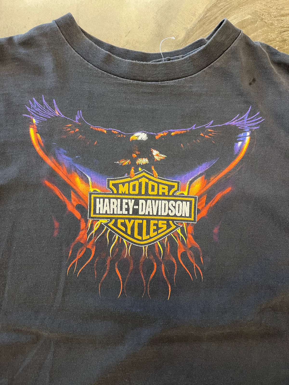 Vintage Harley Davidson Faded Flying Eagle shirt size xxl