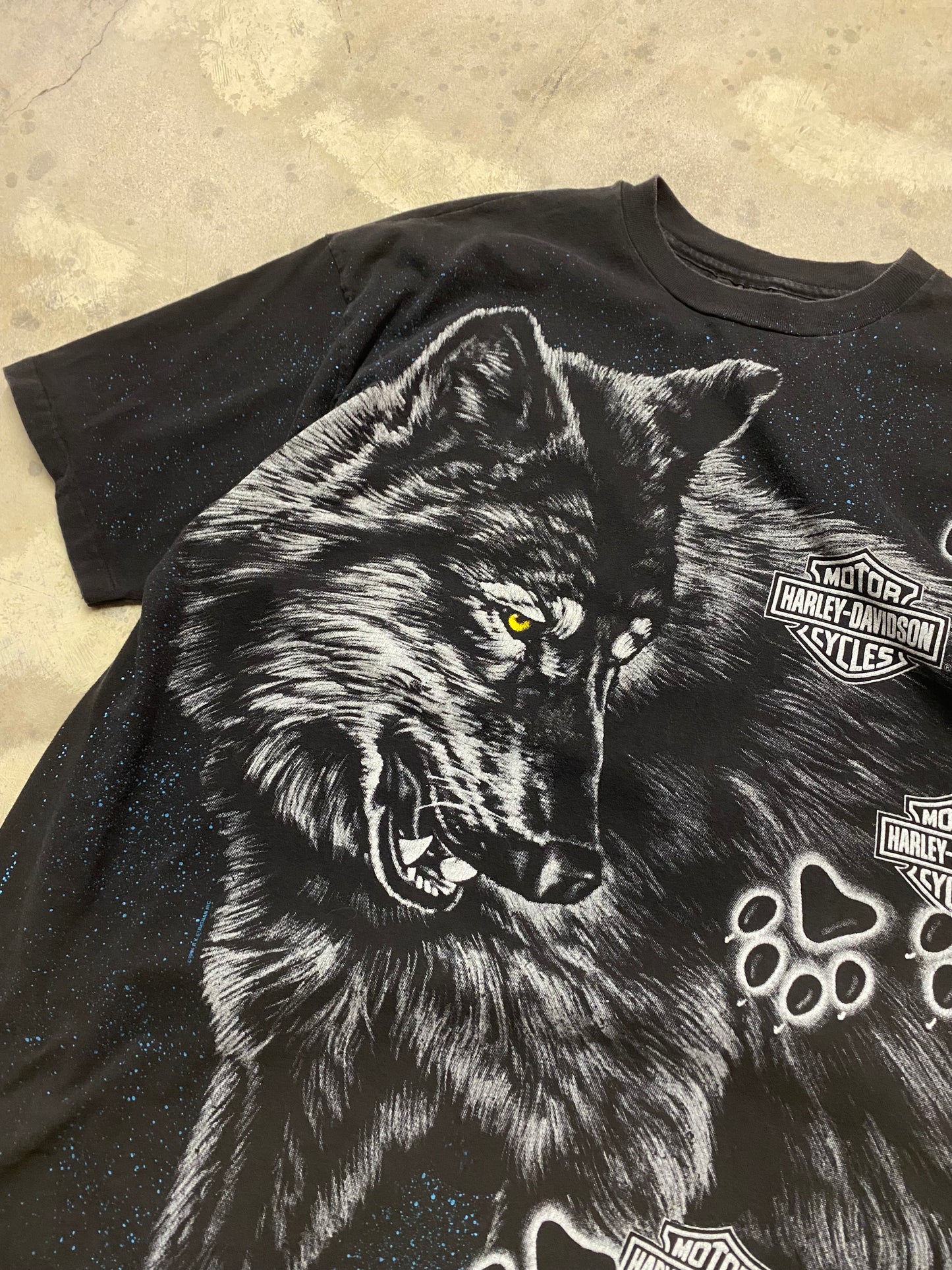 Vintage Harley Davidson Wolf AOP size XXL