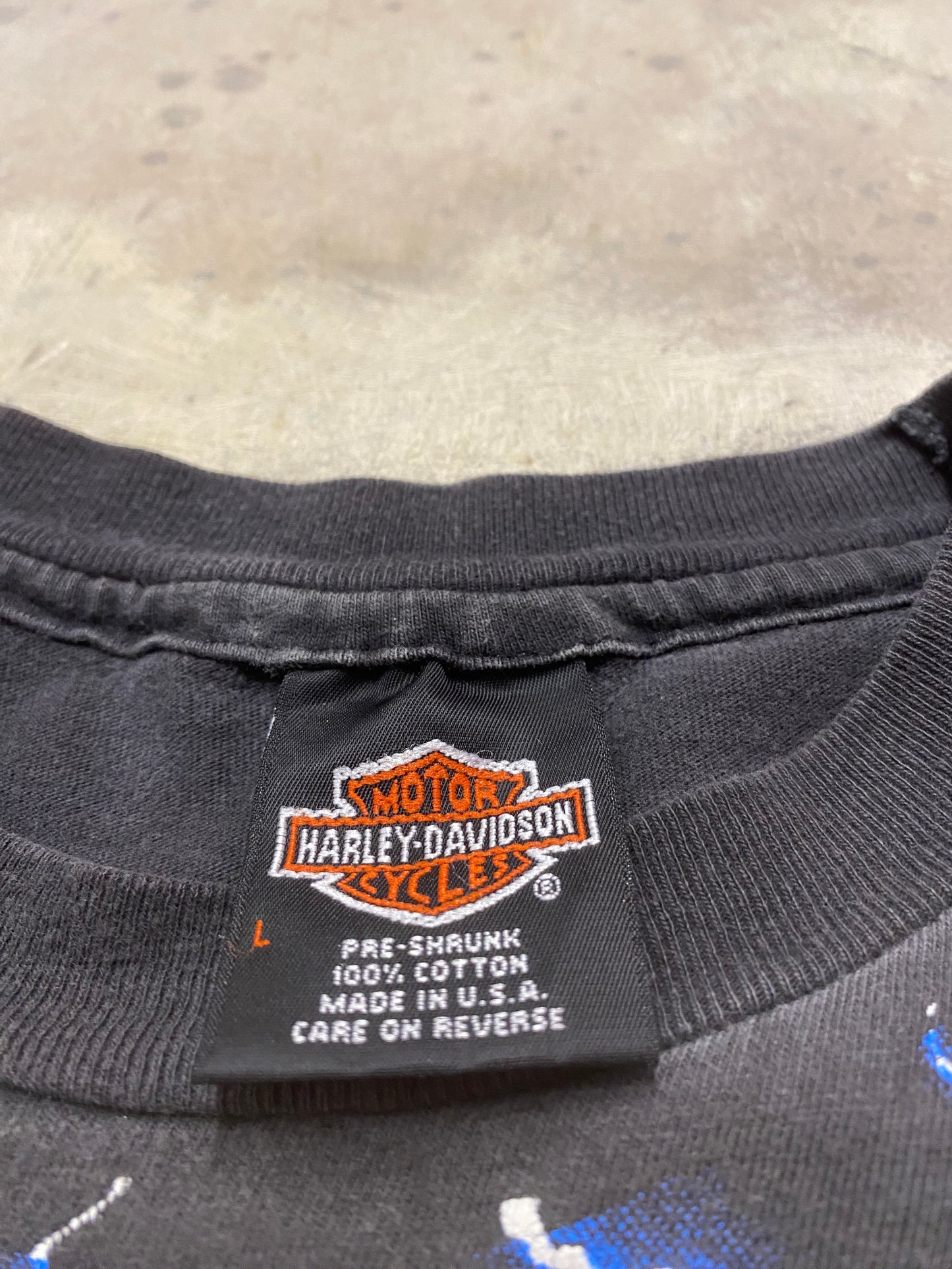 Vintage Harley Lightning Blue Thunder Size Large