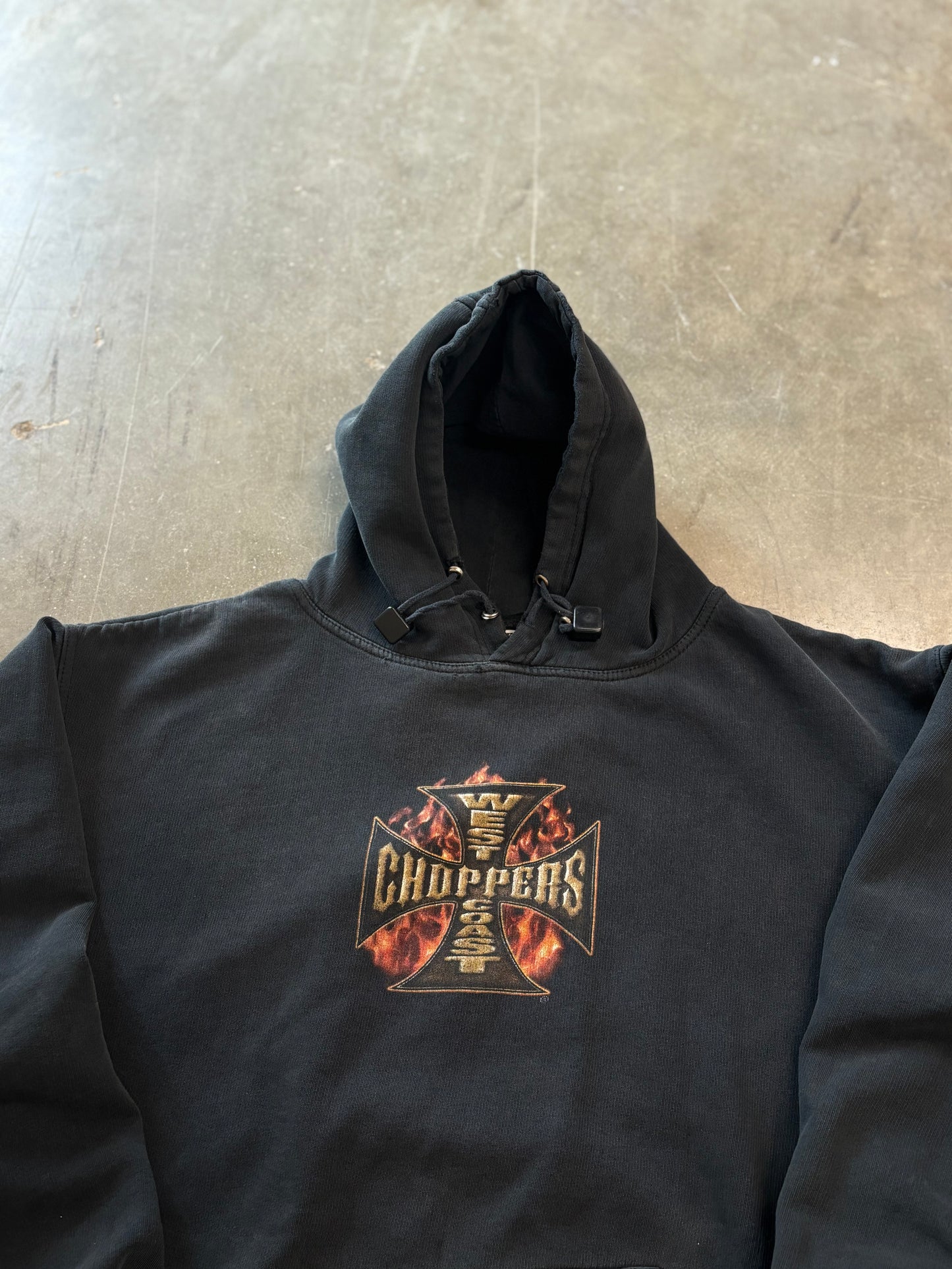 Vintage WCC flame ball hoodie size xl