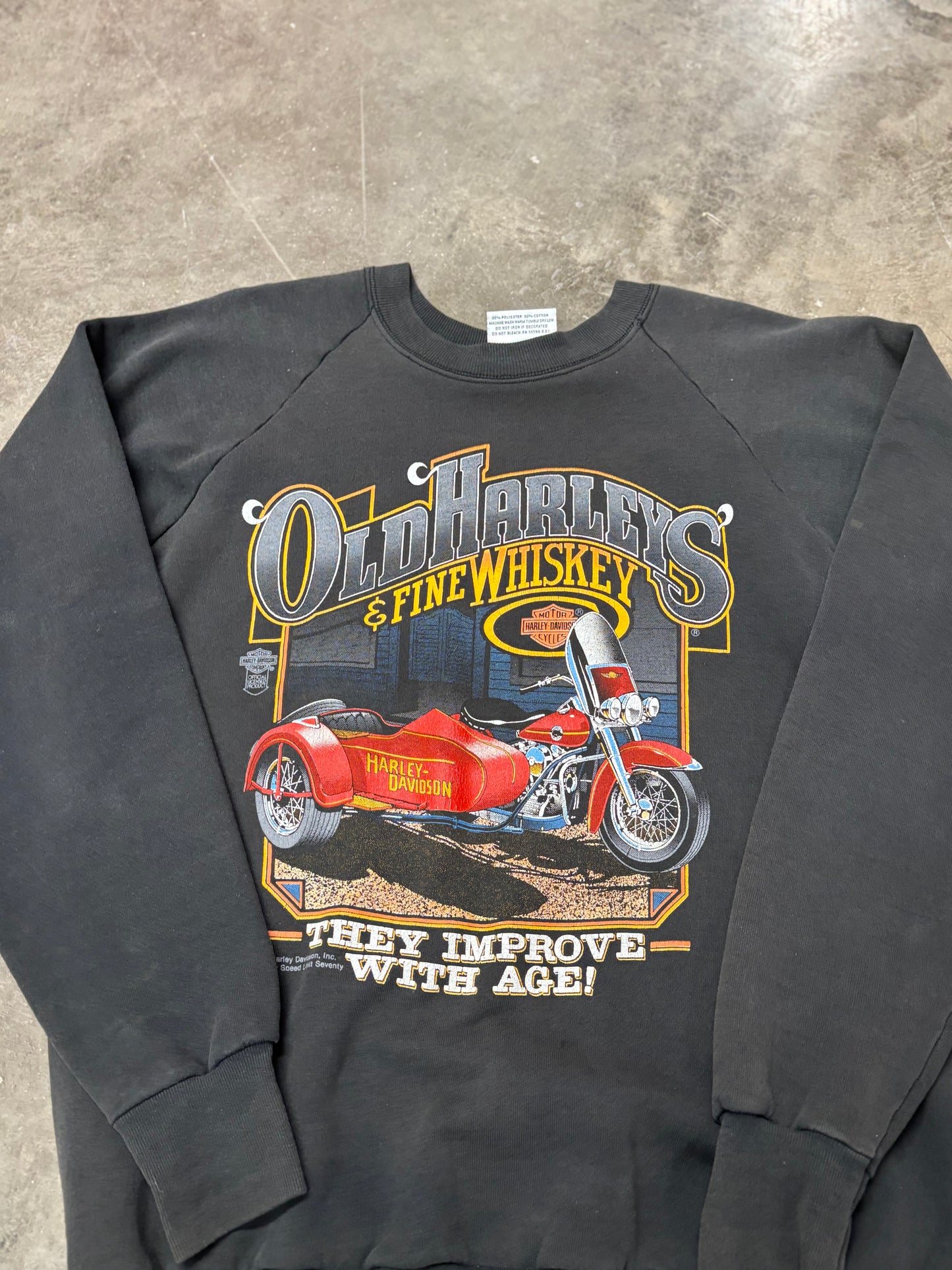 Vintage Harley Davidson Old Whiskey sweatshirt size xl