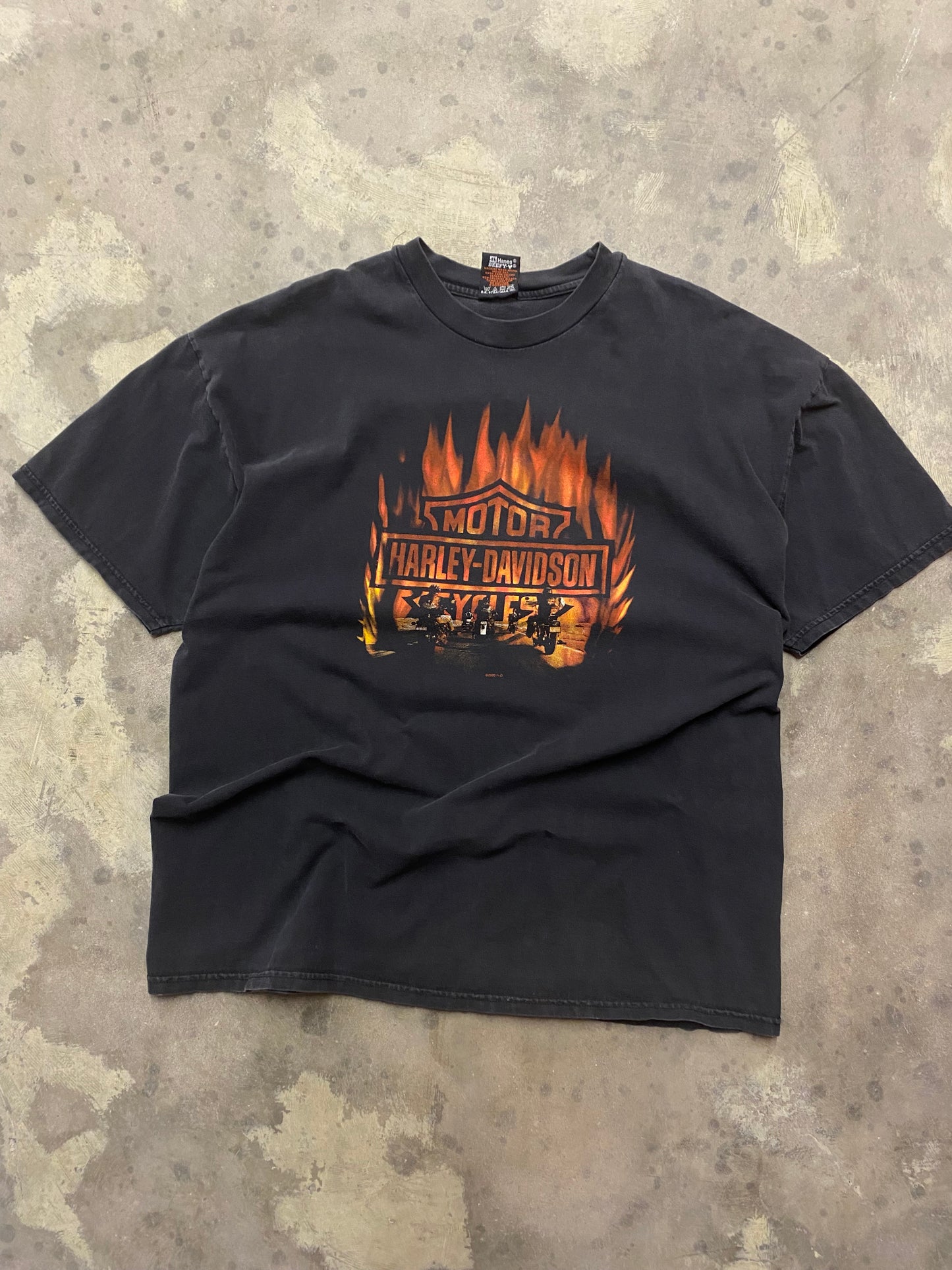 Vintage Harley Davidson Flame Ball shirt size XXL