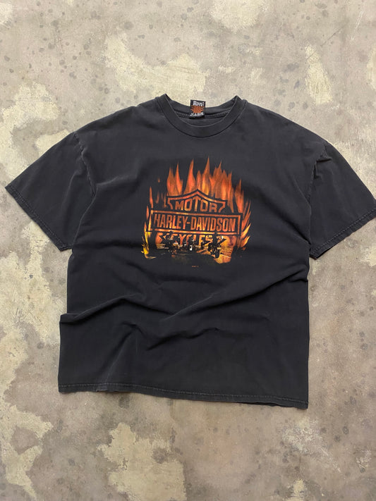 Vintage Harley Davidson Flame Ball shirt size XXL