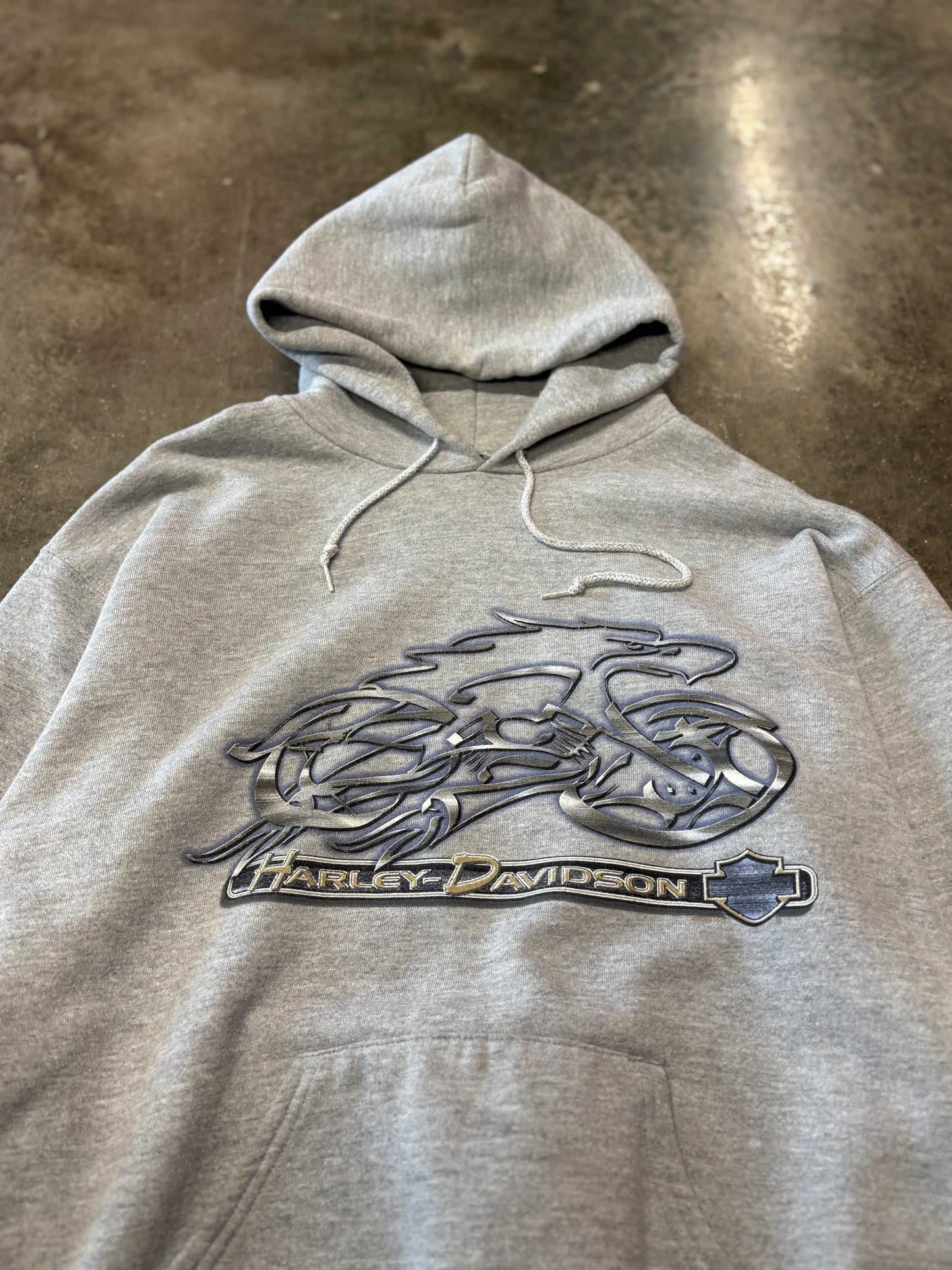 Vintage Harley Davidson Grey hoodie size large