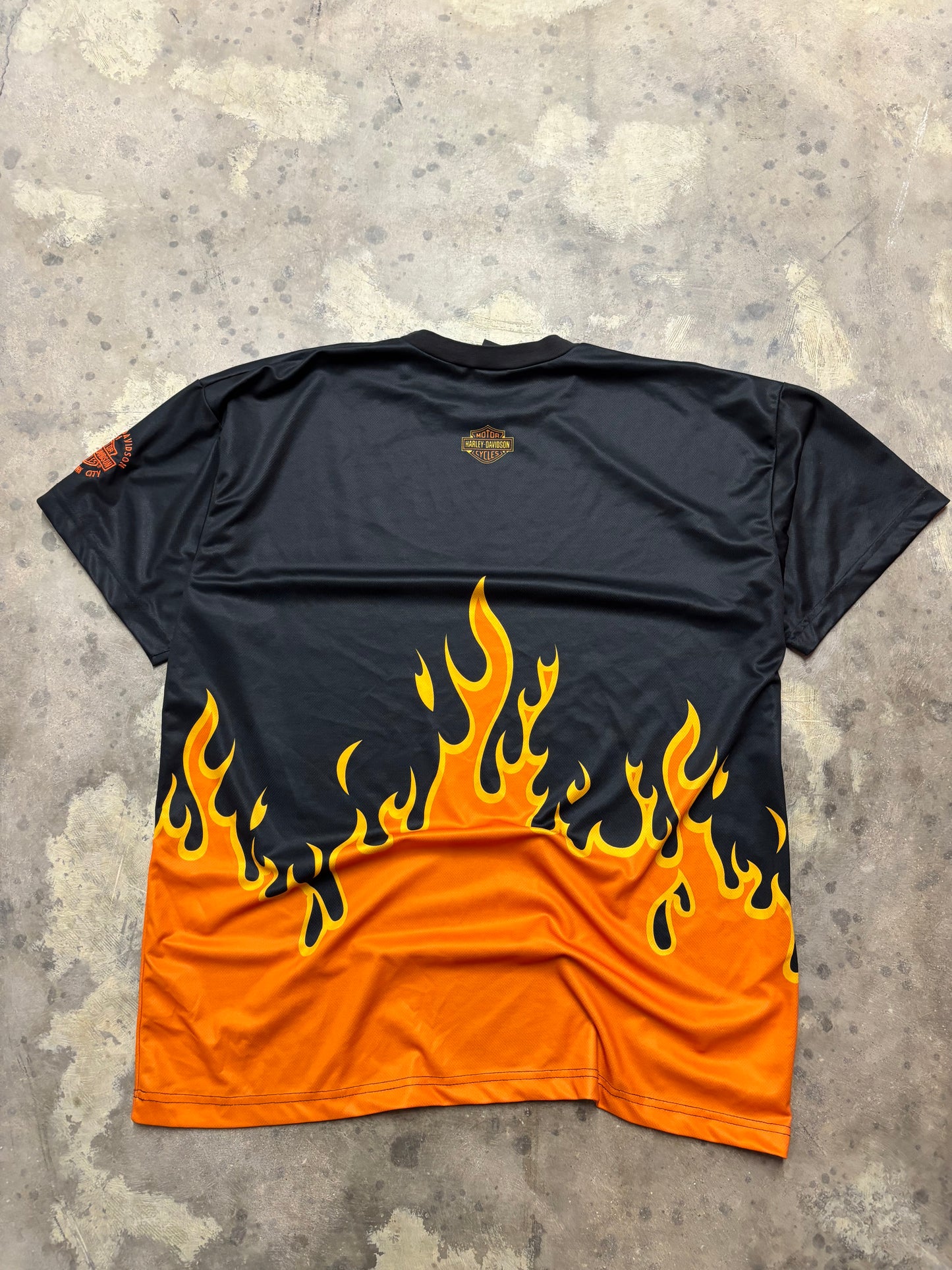 Vintage Harley Davidson flames jersey shirt size XXL