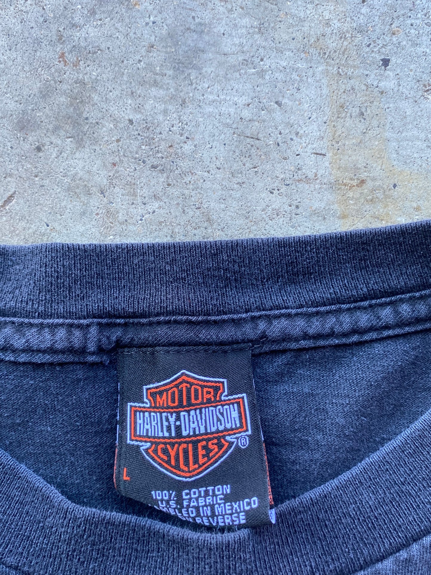 Vintage Harley Davidson Classic flame logo size large