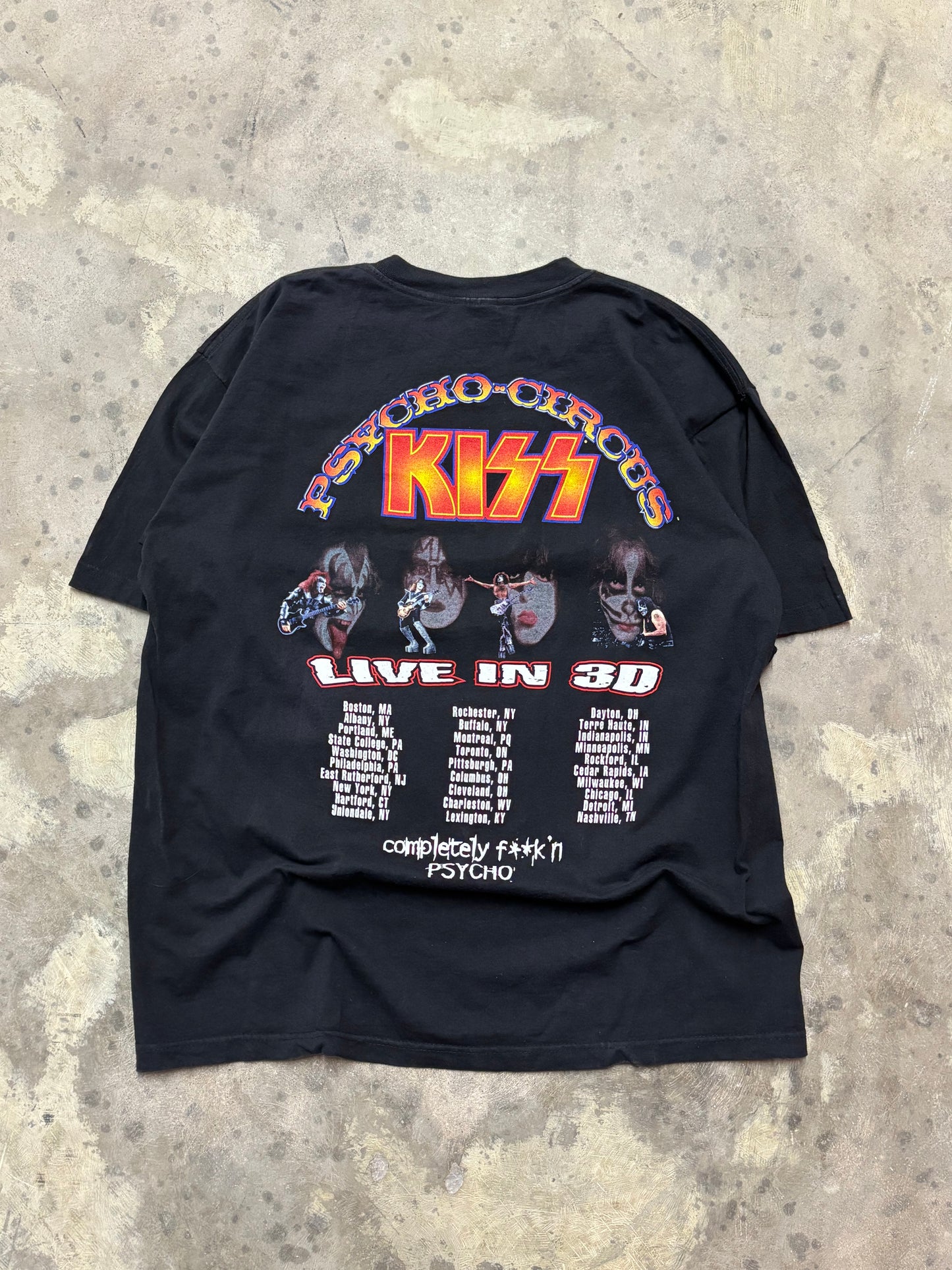 Vintage Kiss Pyscho Circus shirt size xxl