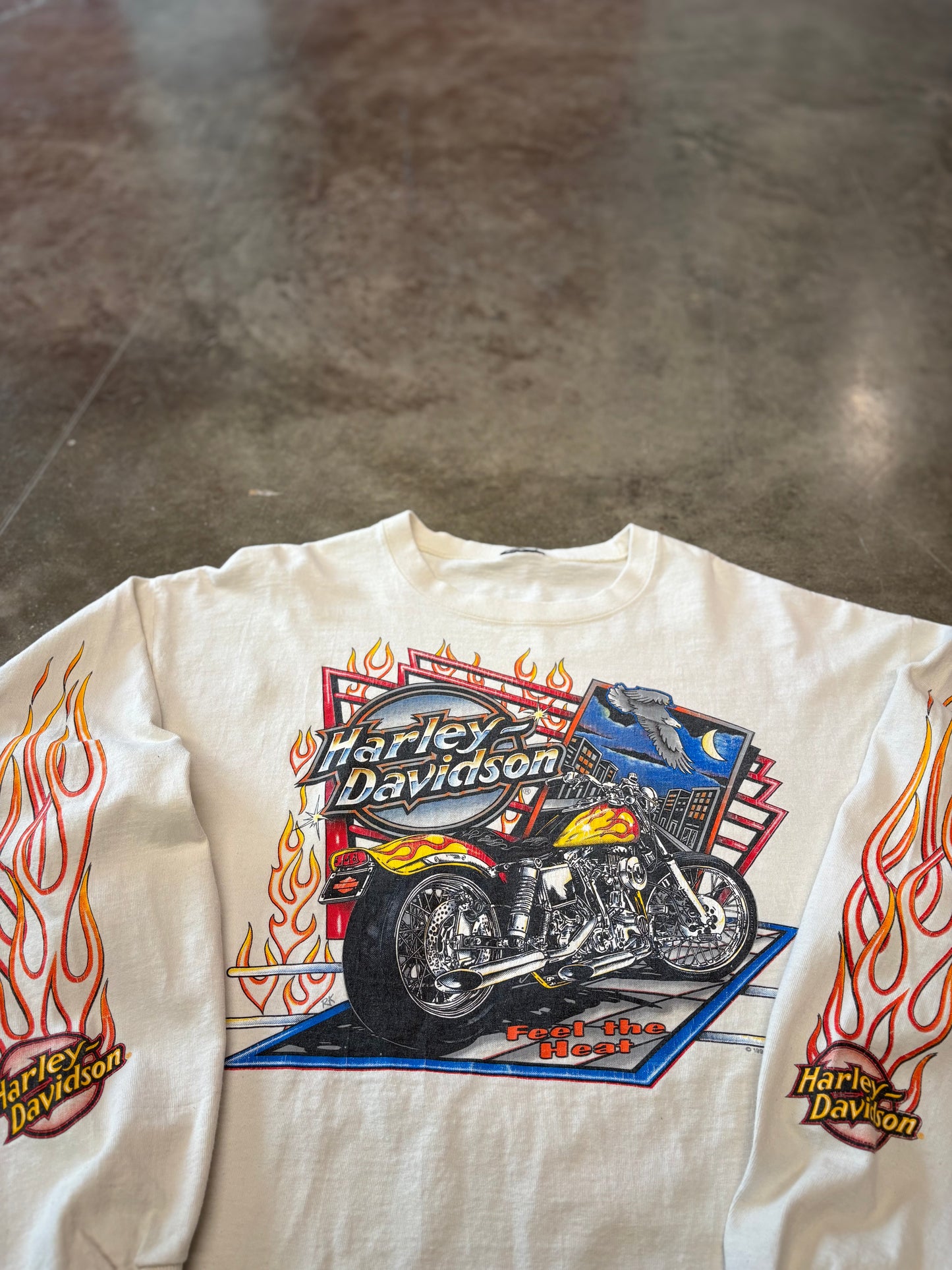 Vintage Harley Davidson Feel the heat long sleeve size xl