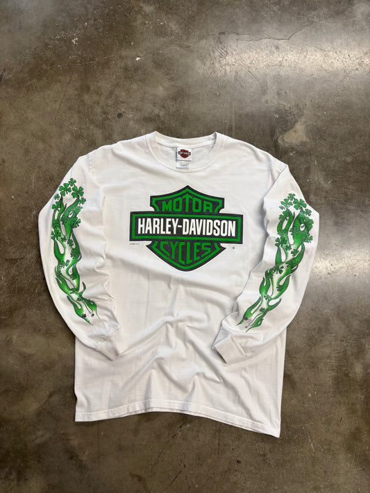 Vintage Harley Davidson shamrock long sleeve size large