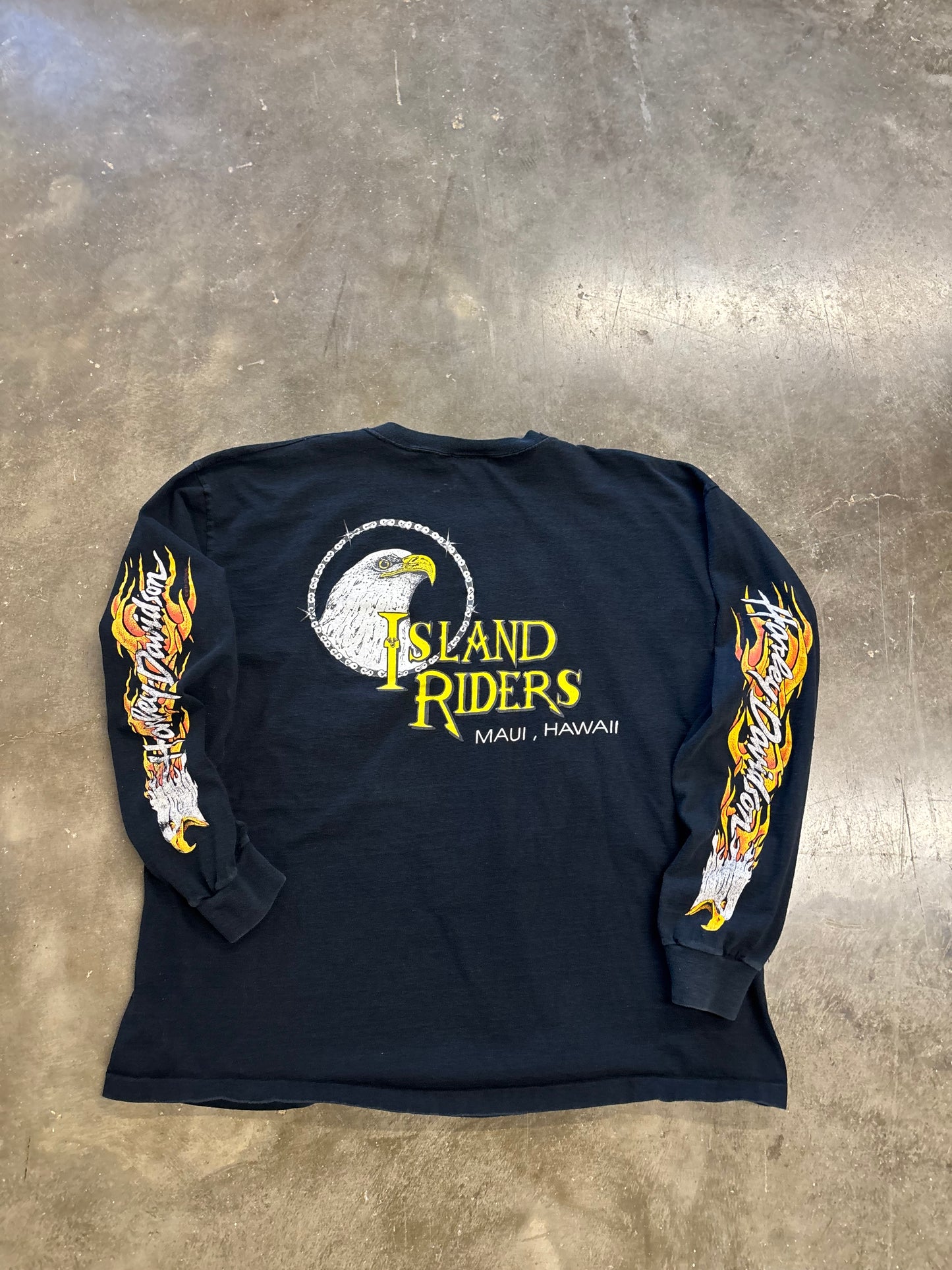 Vintage Harley Davidson Flaming Eagle long sleeve size xxl