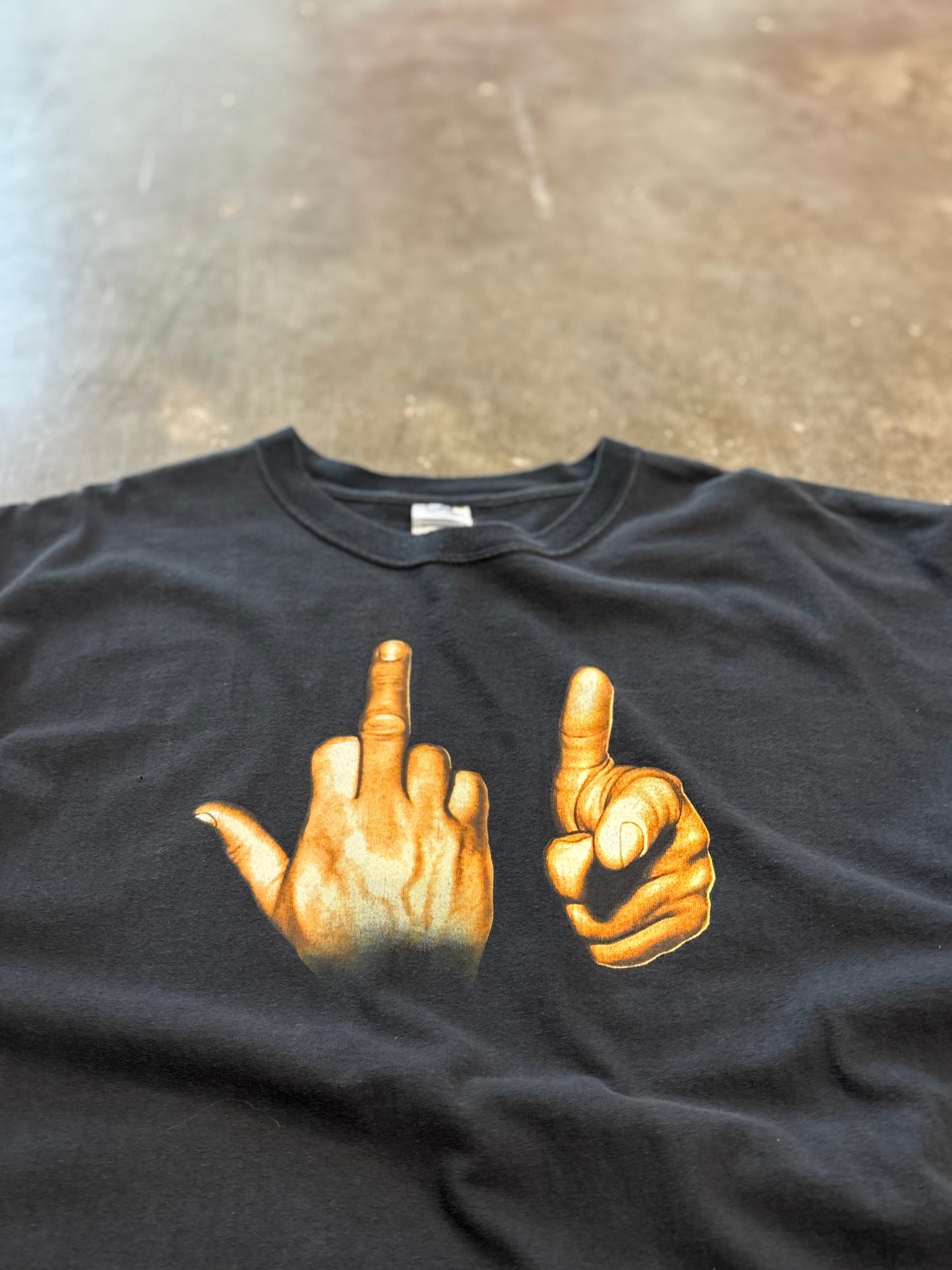 Vintage Middle Finger shirt size xxl