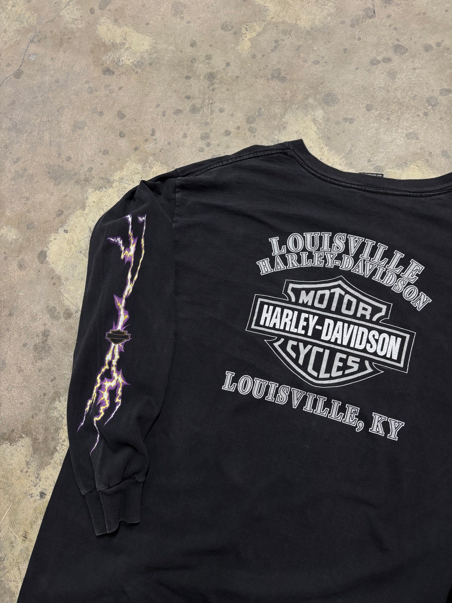 Vintage Harley Davidson purple lightning shirt size XL