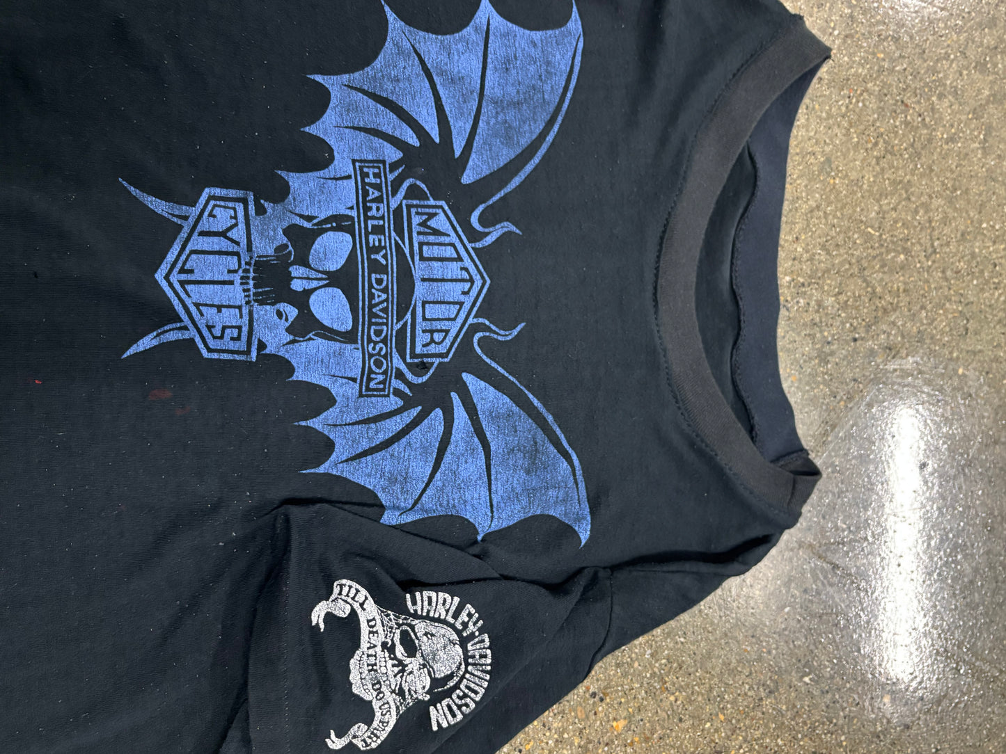 Vintage 80’s batwing Harley large shirt