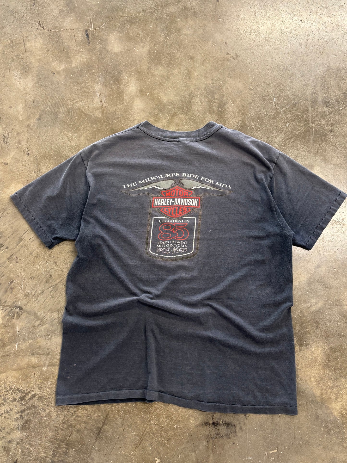Vintage Faded Out 80’s Harley Davidson shirt size xL