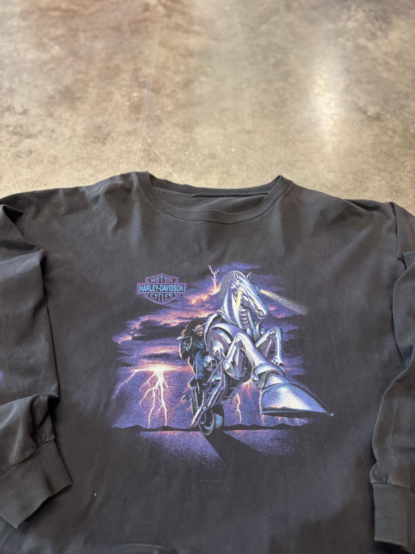 Vintage Harley Davidson ride the lighting boxy xl shirt