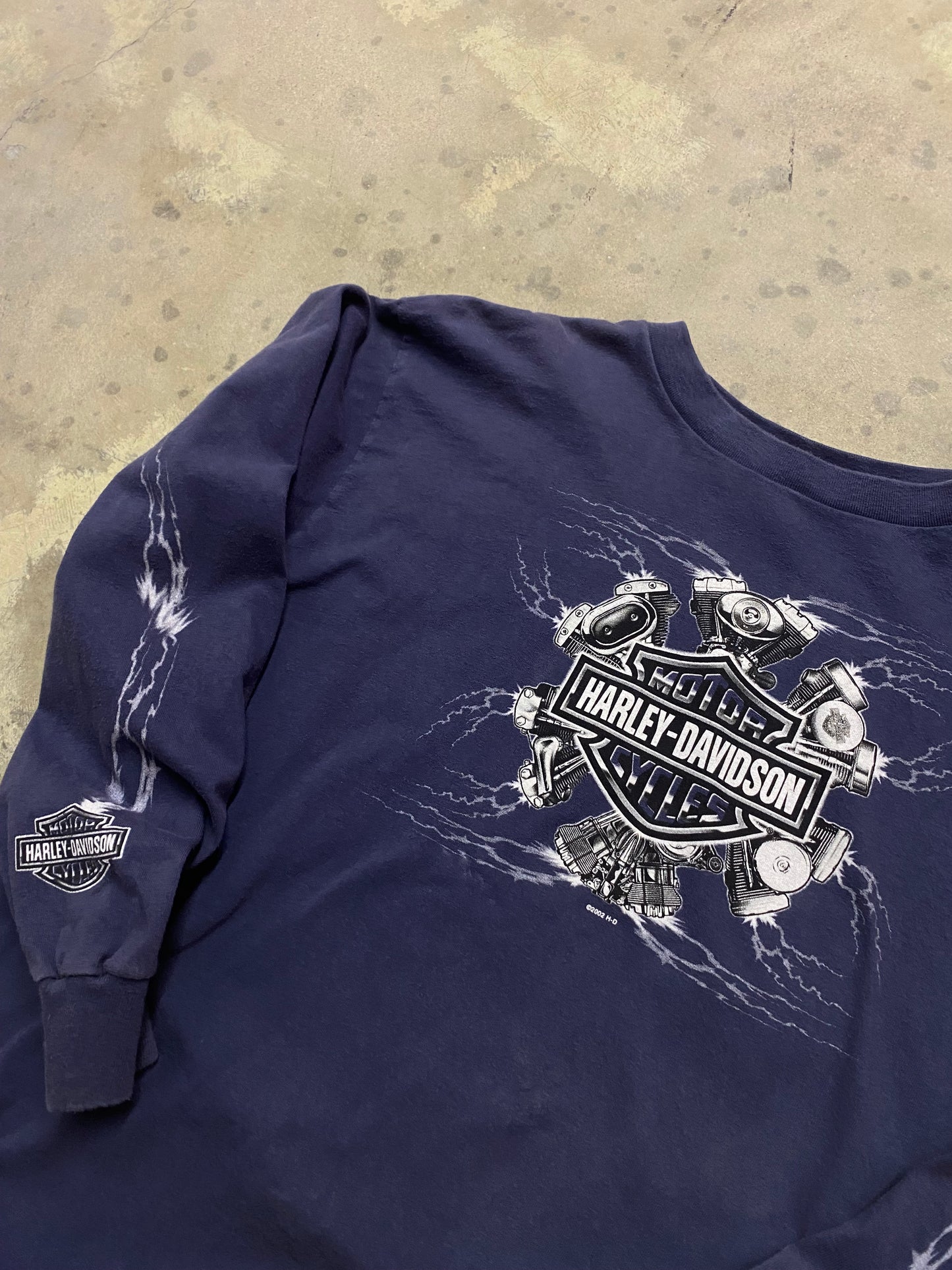 Vintage Purple Lightning Harley Davidson Long sleeve size extra large