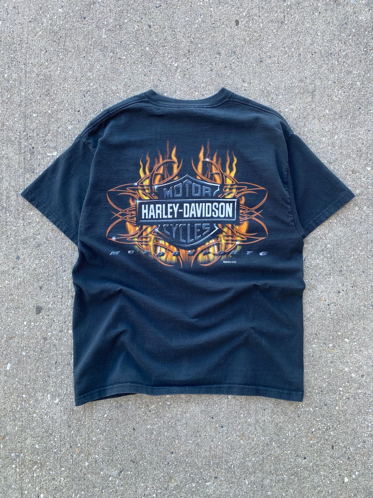 Vintage Harley Davidson Flaming shield shirt size extra large