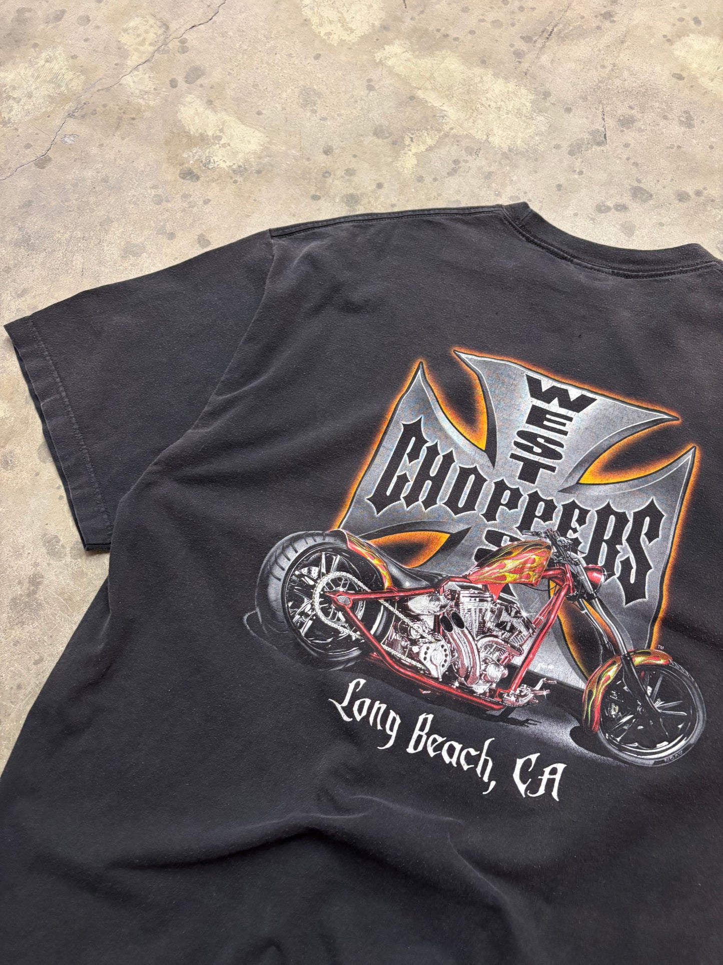 Vintage West Coast Choppers chrome shirt size xxl
