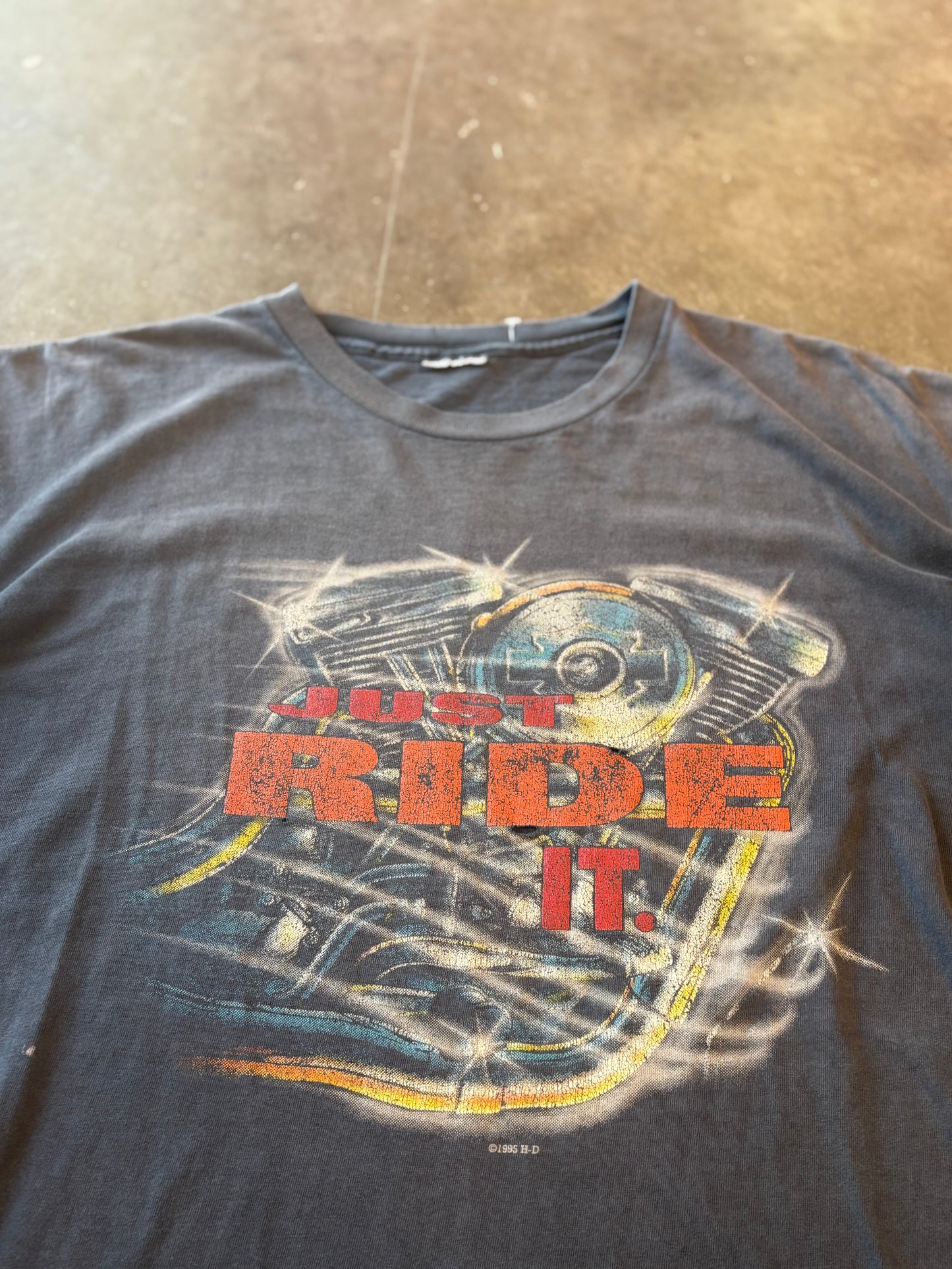 Vintage Harley Davidson JuSt Ride it faded shirt size XL
