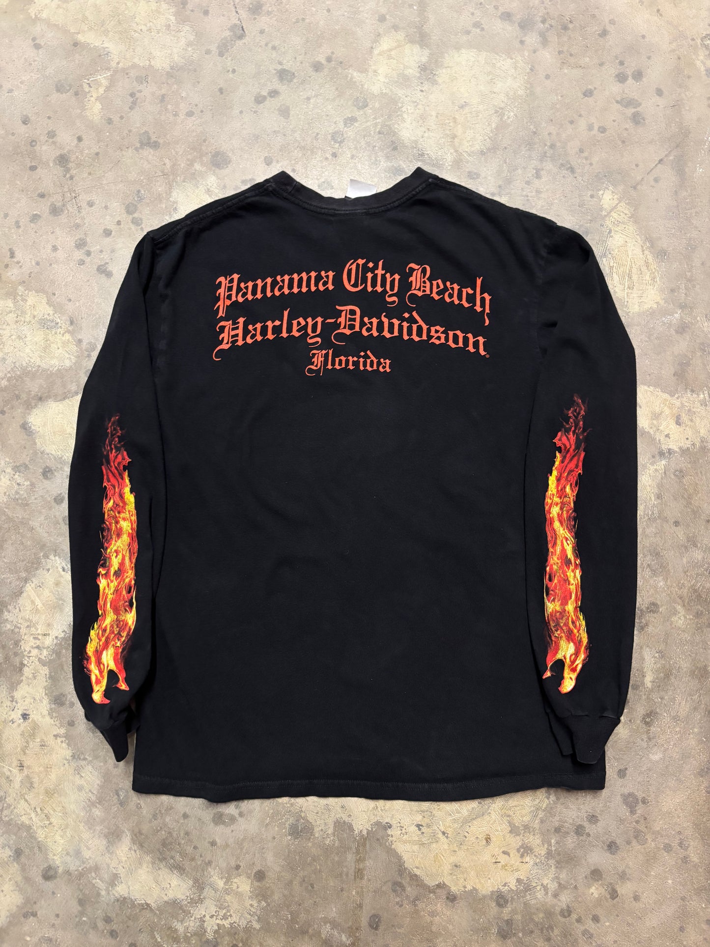 Vintage Harley Davidson flame longsleeve shirt size large