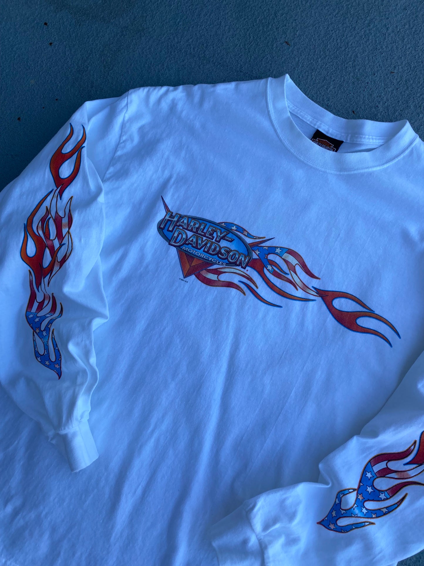 Vintage Harley Davidson American Flame shirt long sleeve size extra large