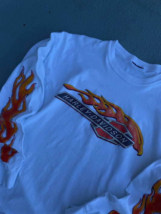 Vintage 90’s White Harley Long sleeve size XXL