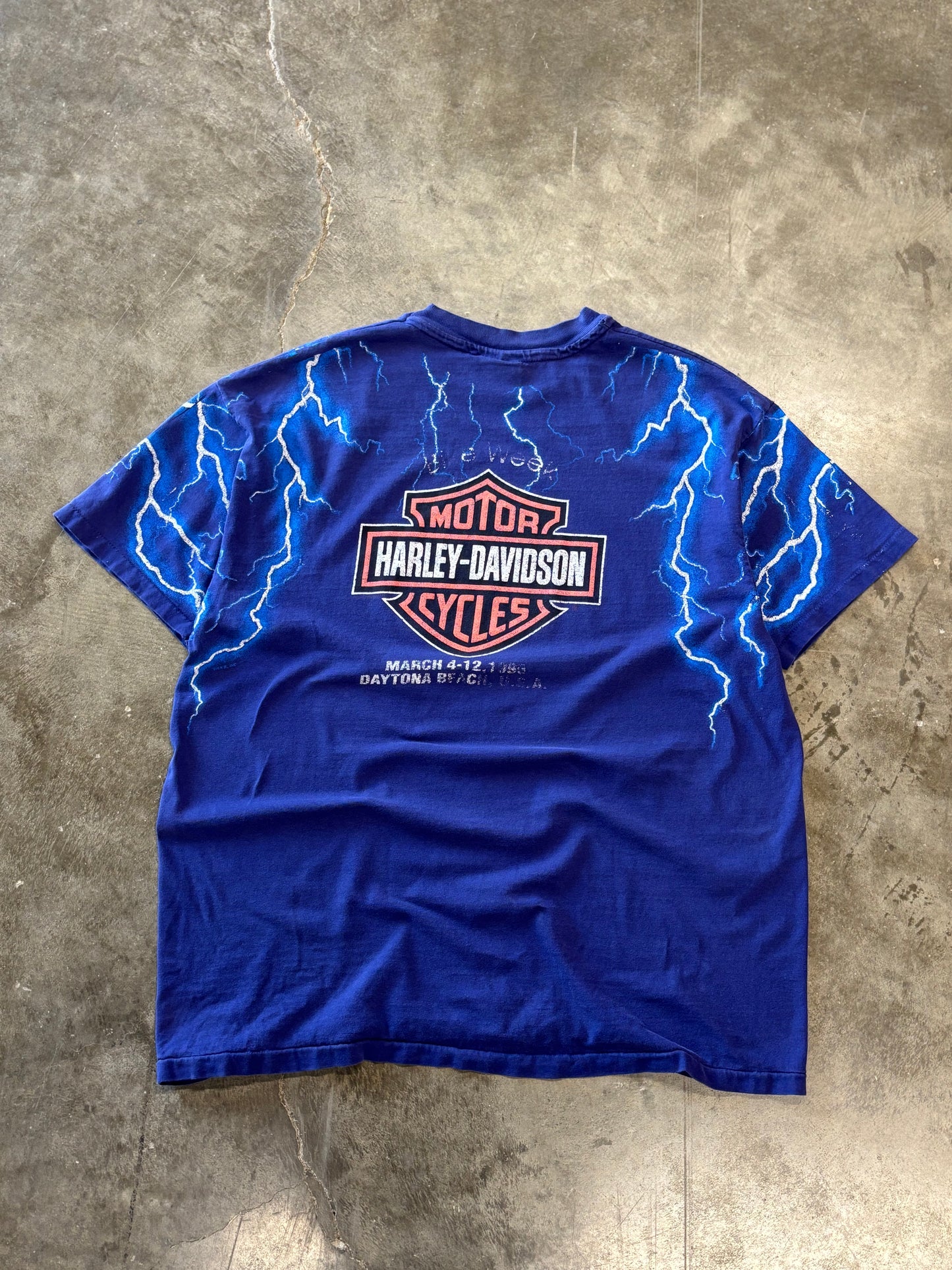 Vintage Harley Davidson purple Lightning shirt size xl