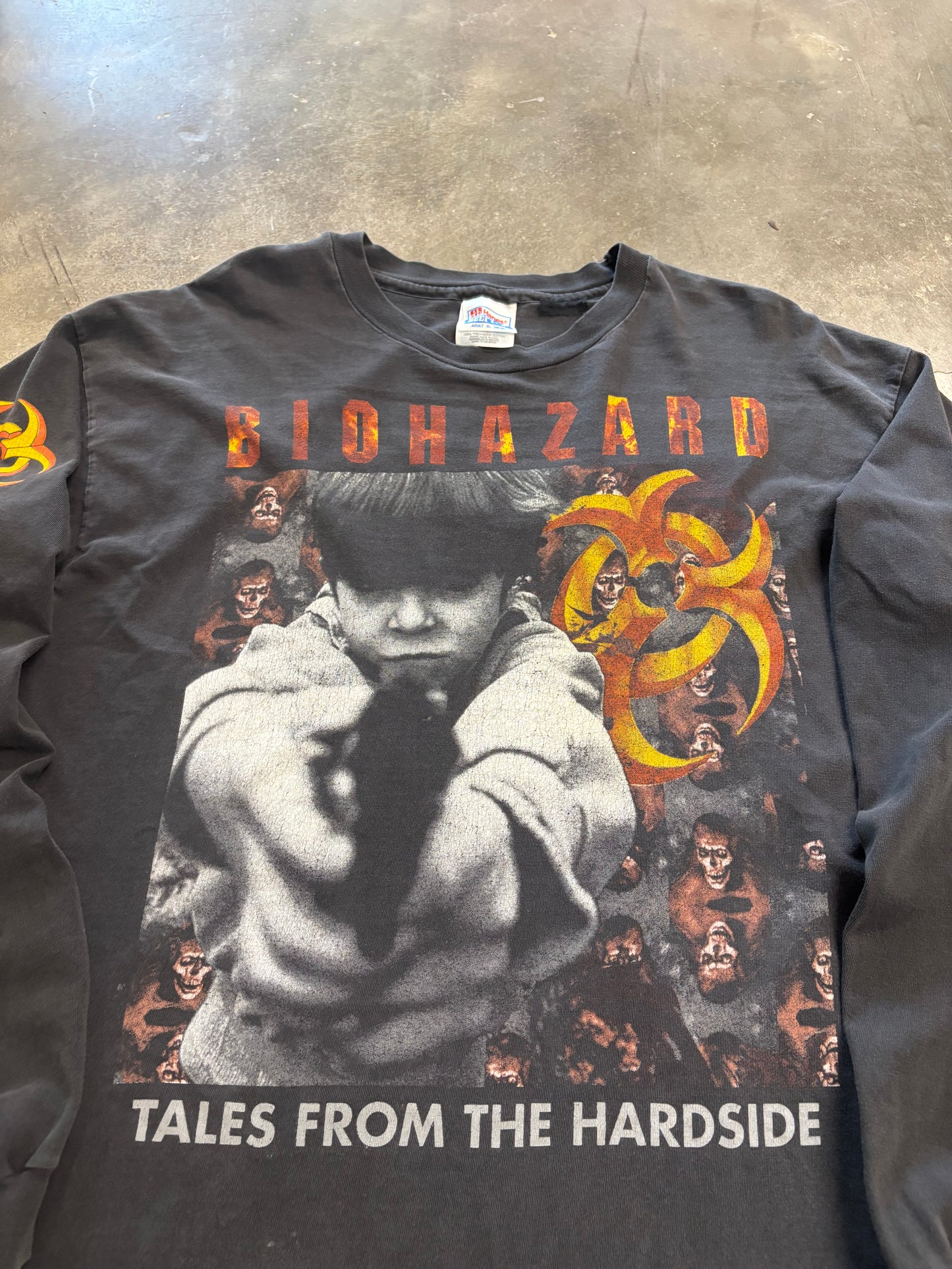 Vintage Biohazard long sleeve shirt size XL