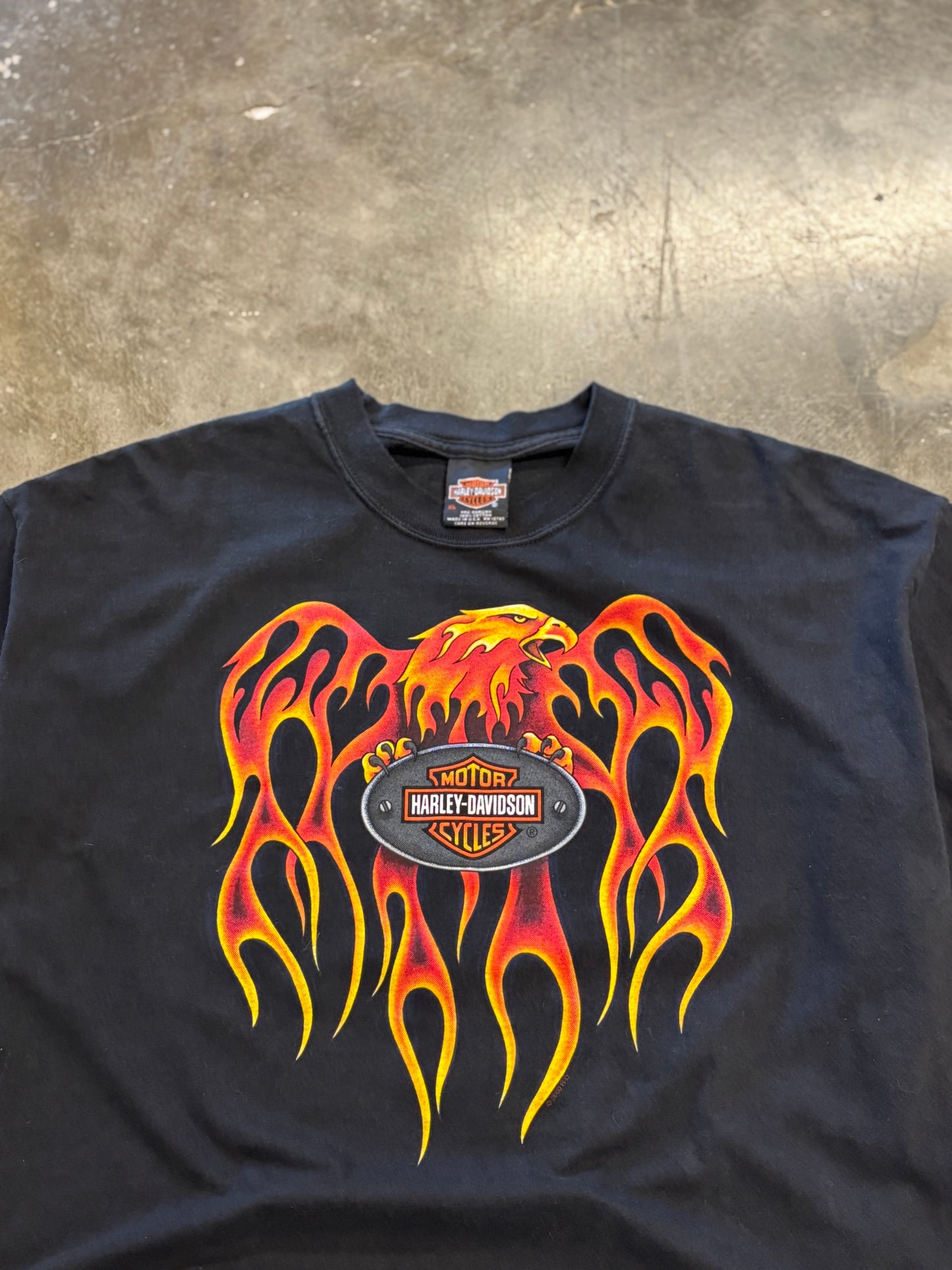 Vintage Harley Davidson Flaming Eagle shirt size XL