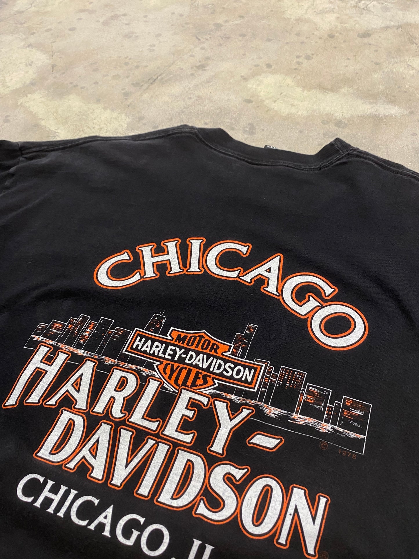 Vintage Flaming Eagle Harley Davidson Long sleeve size extra large