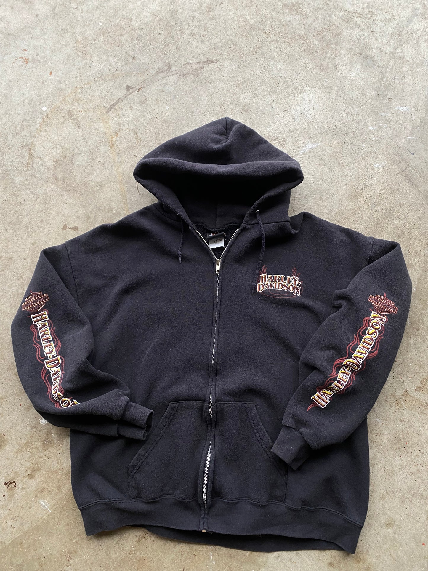 Vintage Harley Davidson Large zip up hoodie