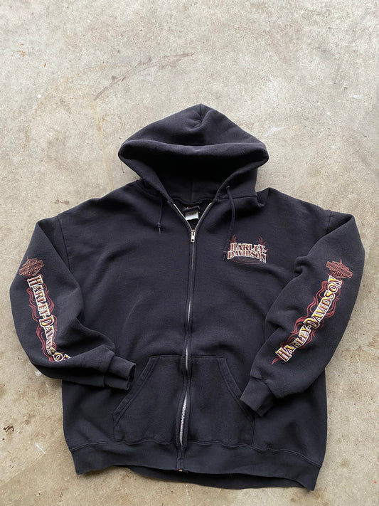 Vintage Harley Davidson Large zip up hoodie