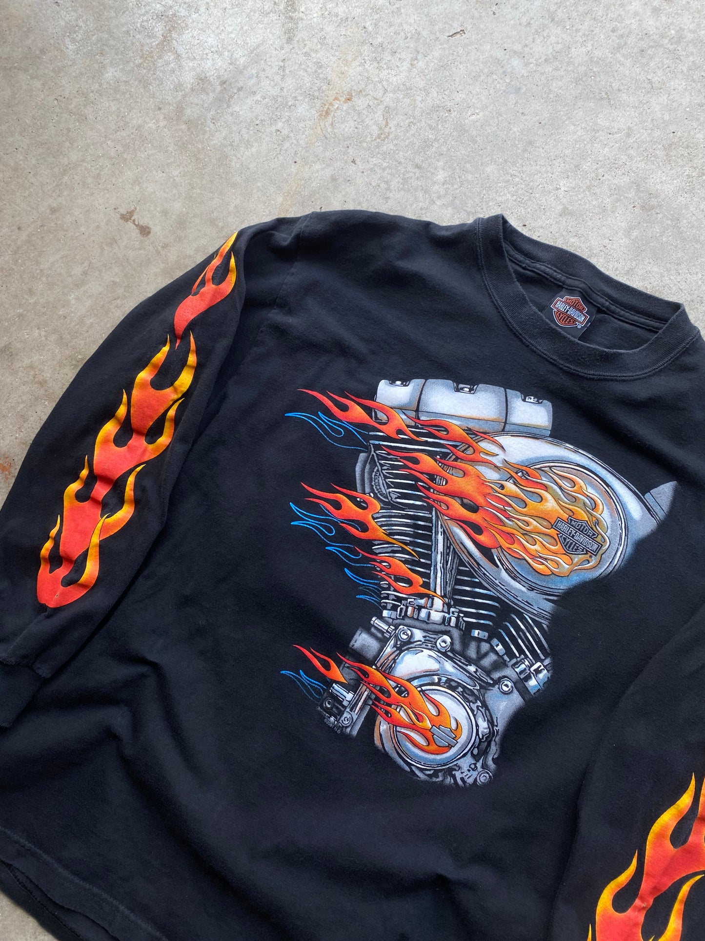 Vintage Harley Davidson Shovel head size M/L long sleeve shirt