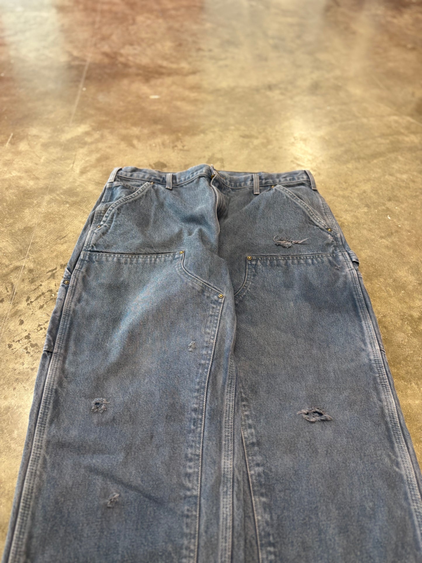 Denim dyed carhartt double knees