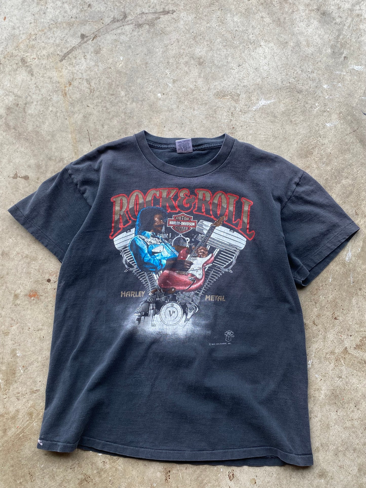 Vintage Harley Davidson Elvis Rock and Roll shirt size large