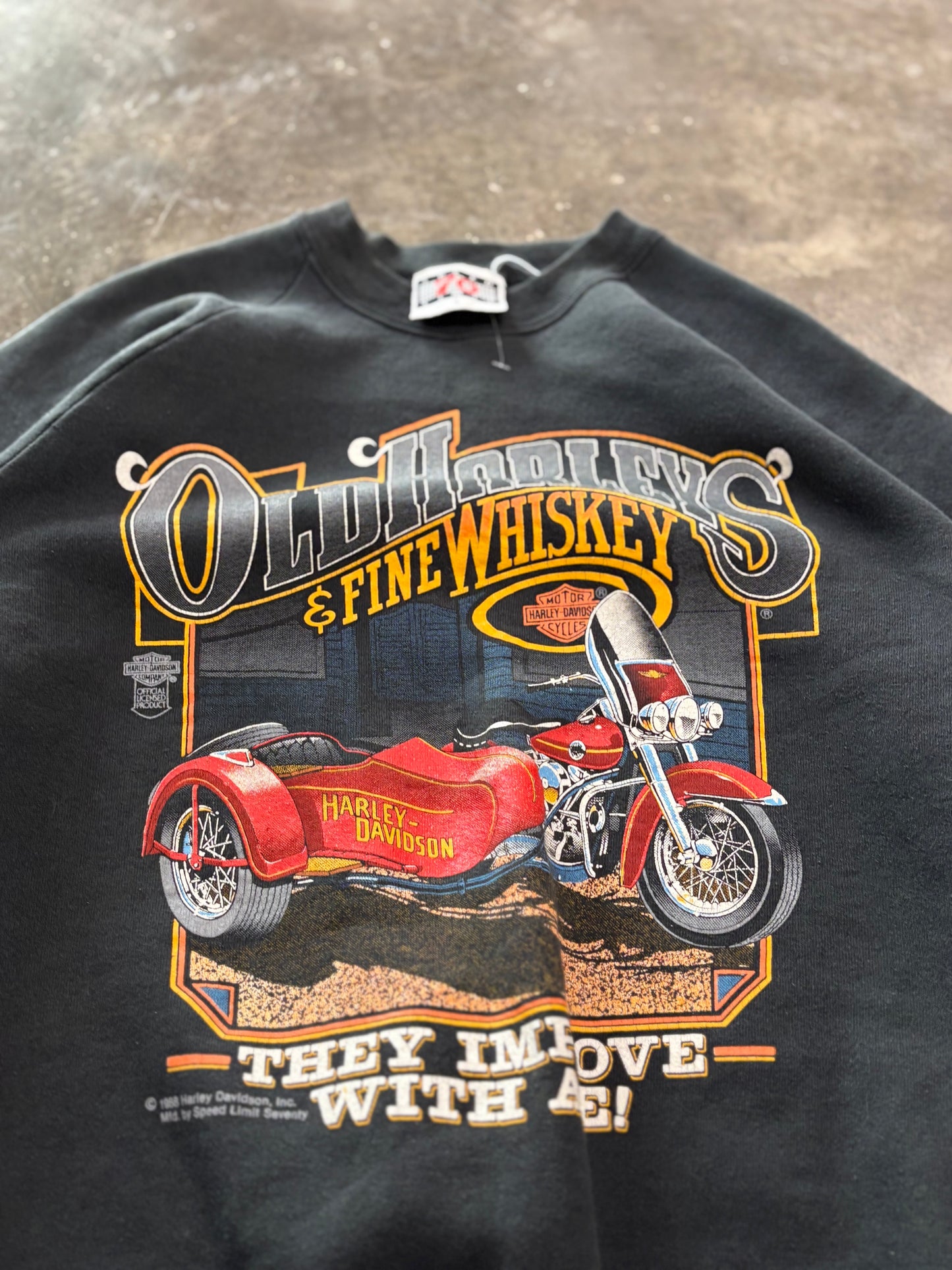 Vintage Harley Davidson old whiskey sweatshirt size large