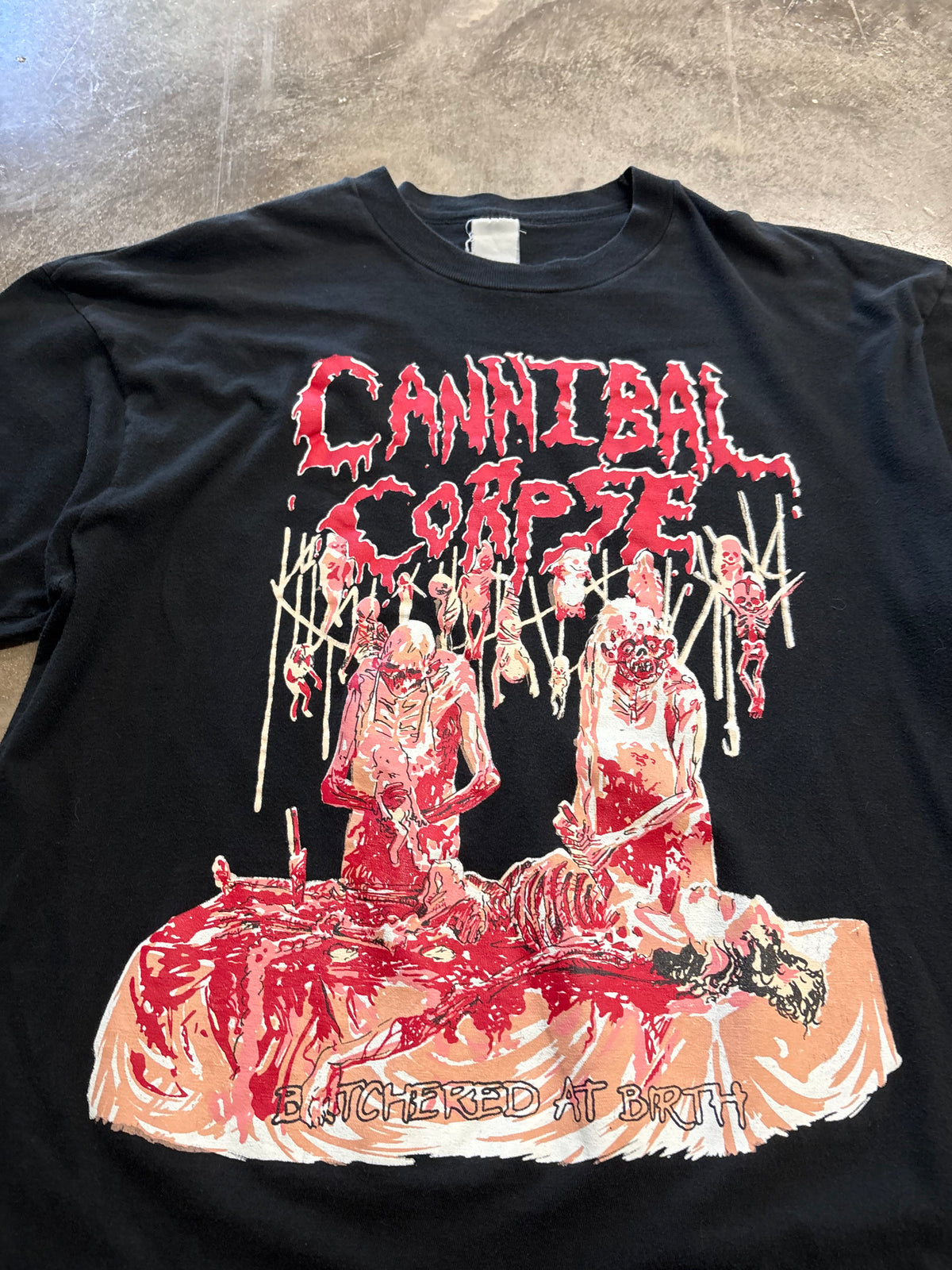 Vintage Cannibal Corpse Butchered birth shirt size xl 22 by 28
