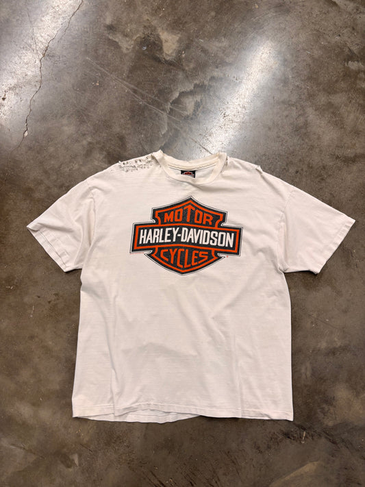 Vintage Thrashed Harley Davidson Shield shirt size XL