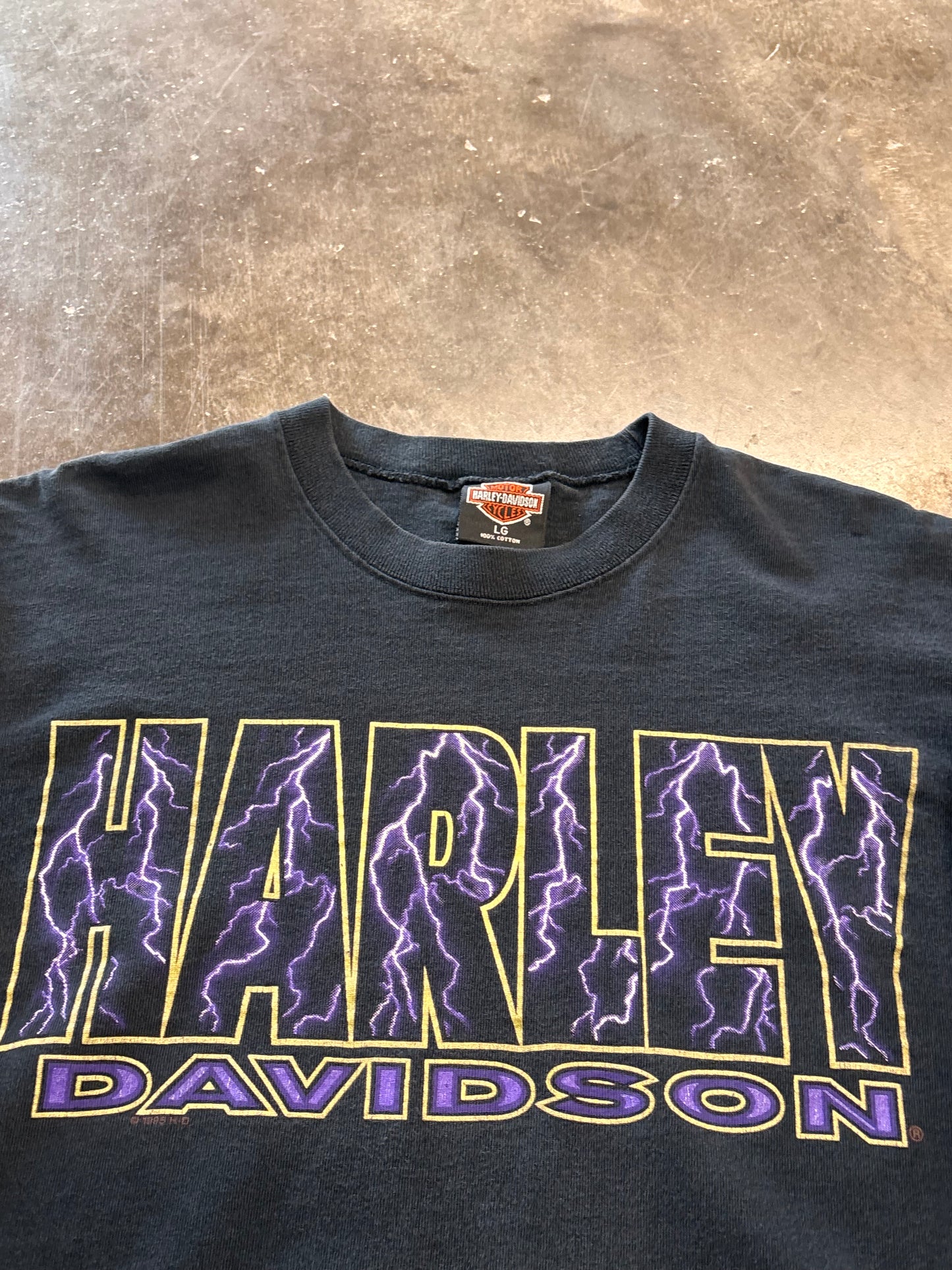 Vintage Harley Davidson Purple Lightning shirt size large