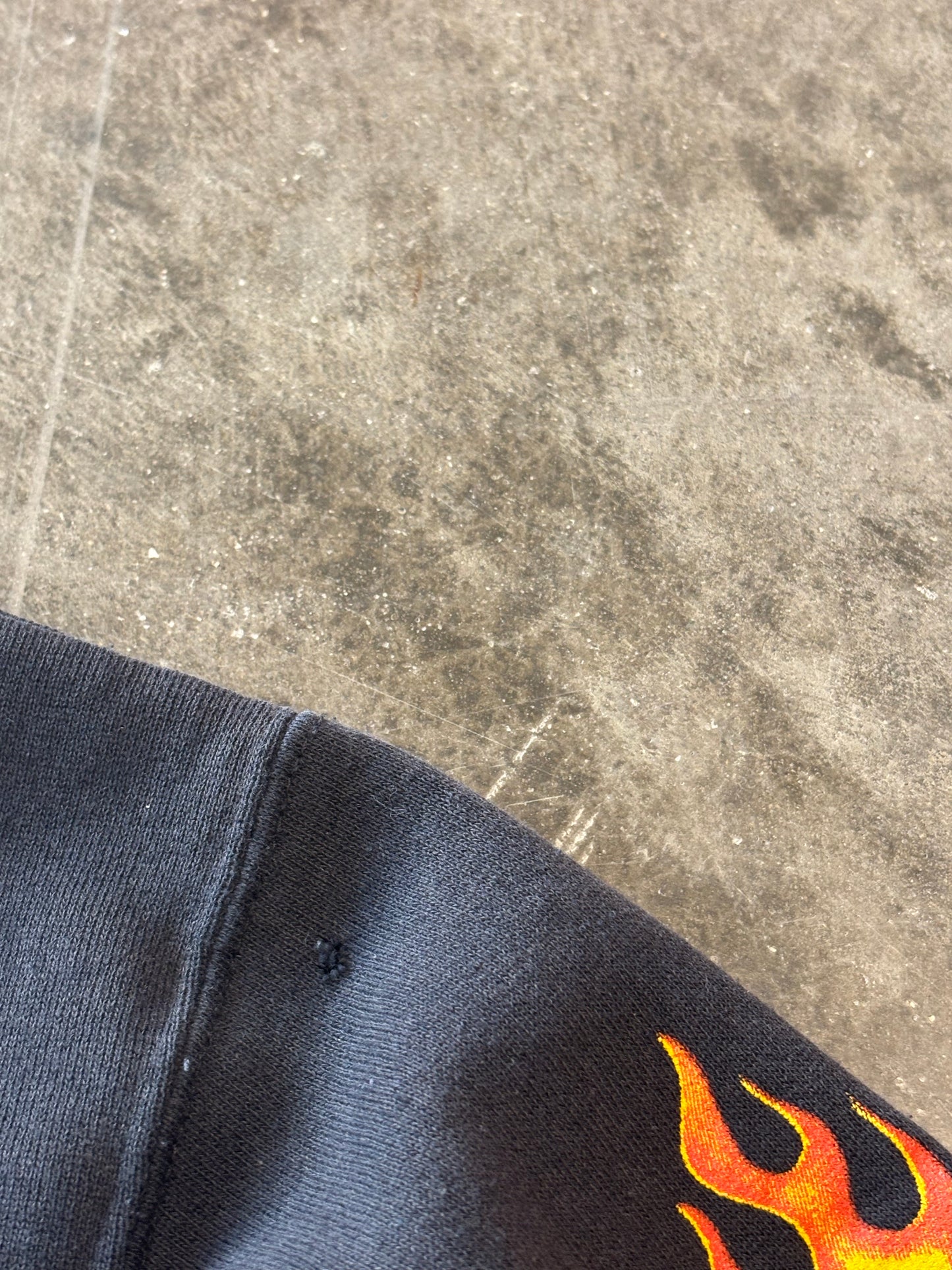 Vintage Harley Davidson flame inferno zip up size extra large
