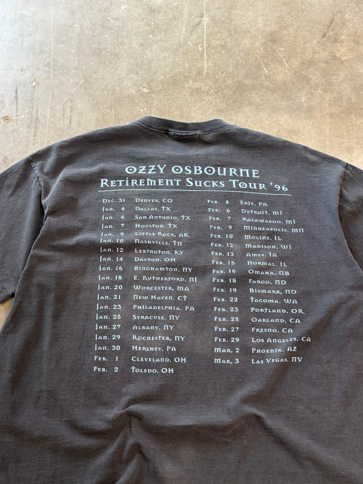 Vintage Ozzy Osbourne Retirement tour shirt size extra large